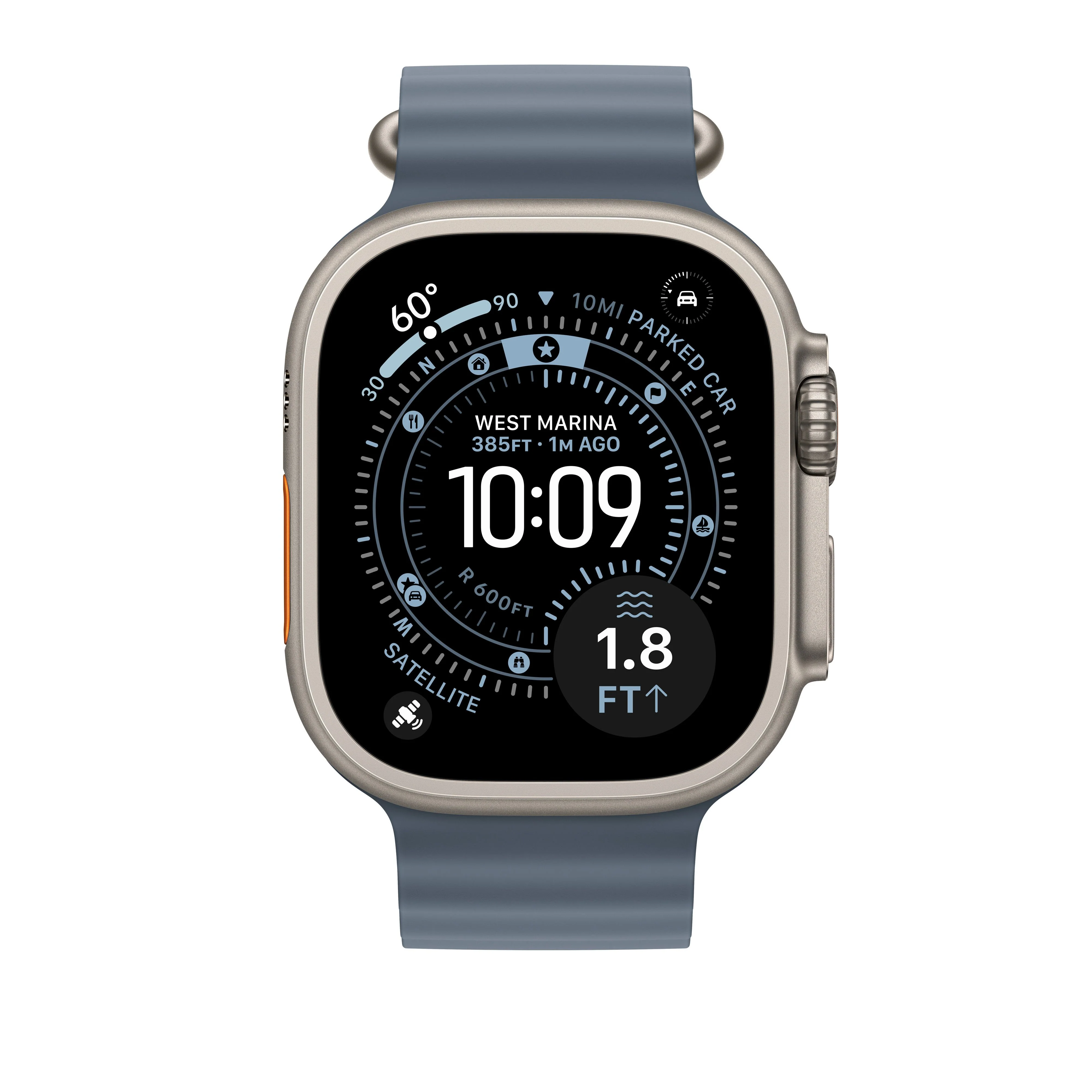 Extensão para Bracelete Ocean azul‑âncora de 49 mm - Titânio natural - Image 3