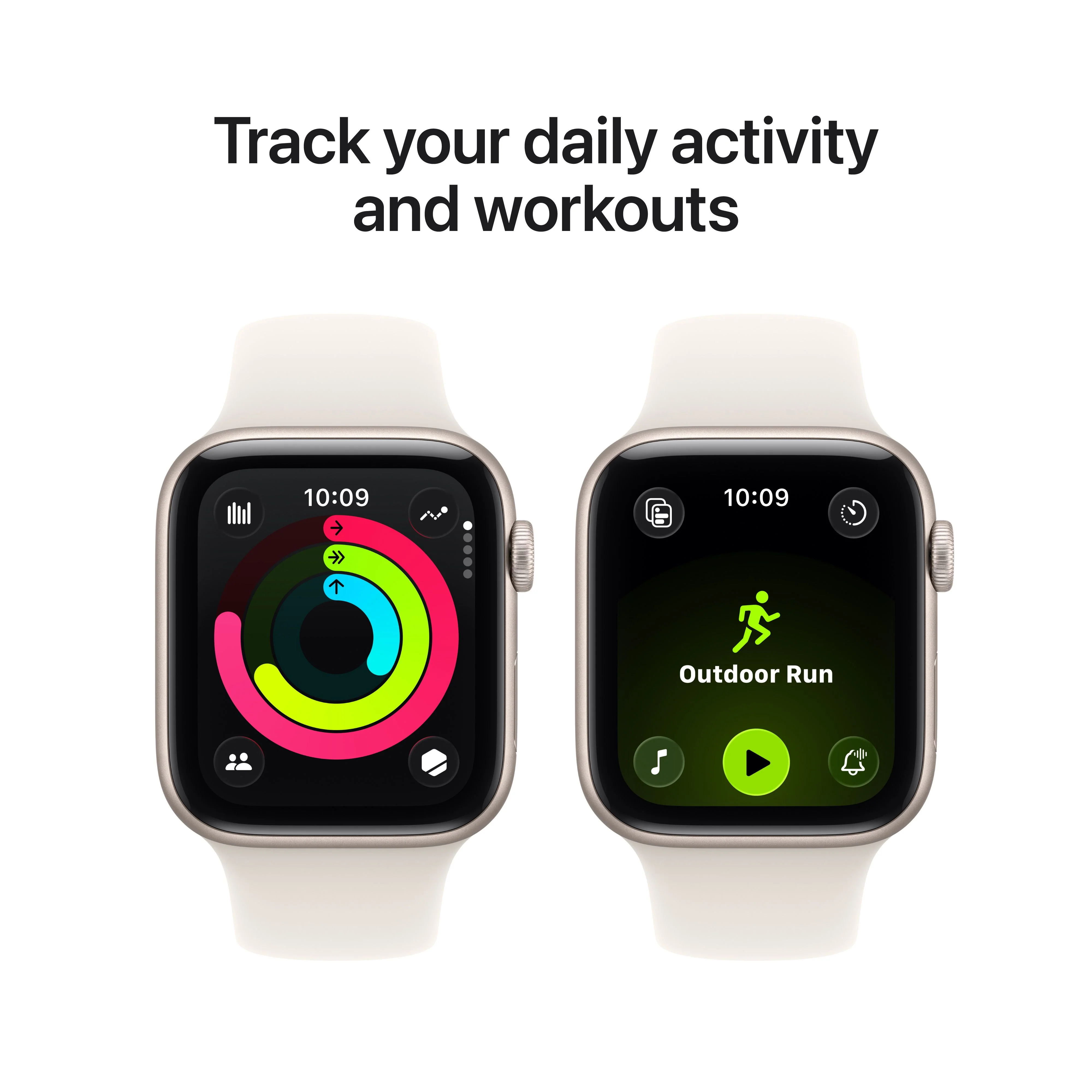 Apple Watch SE 3 GPS, Caixa em alumínio luz das estrelas de 44 mm com Bracelete desportiva luz das estrelas - M/L - Image 6