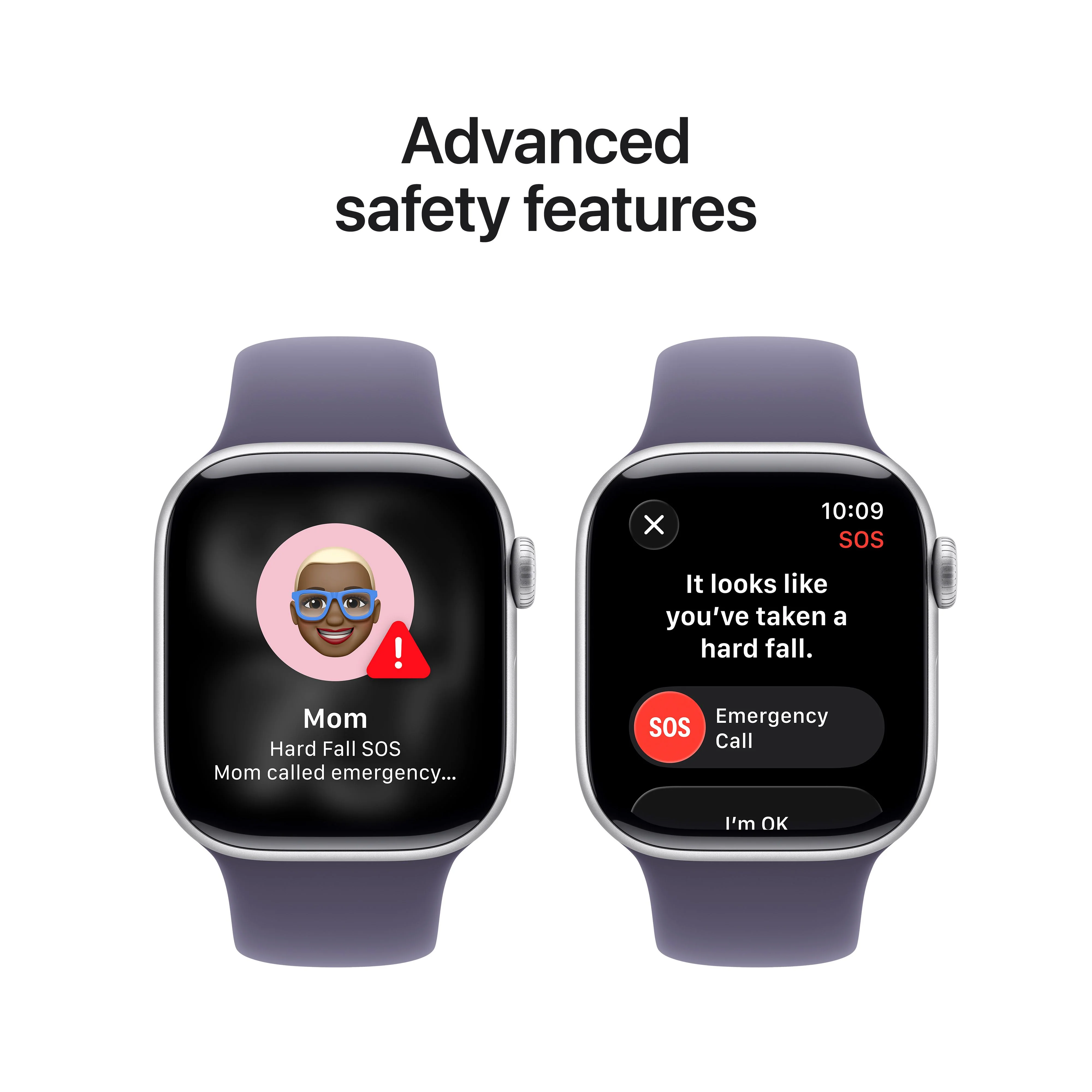 Apple Watch Series 11 GPS, Caixa em alumínio prateado de 42 mm com Bracelete desportiva roxo névoa - S/M - Image 6