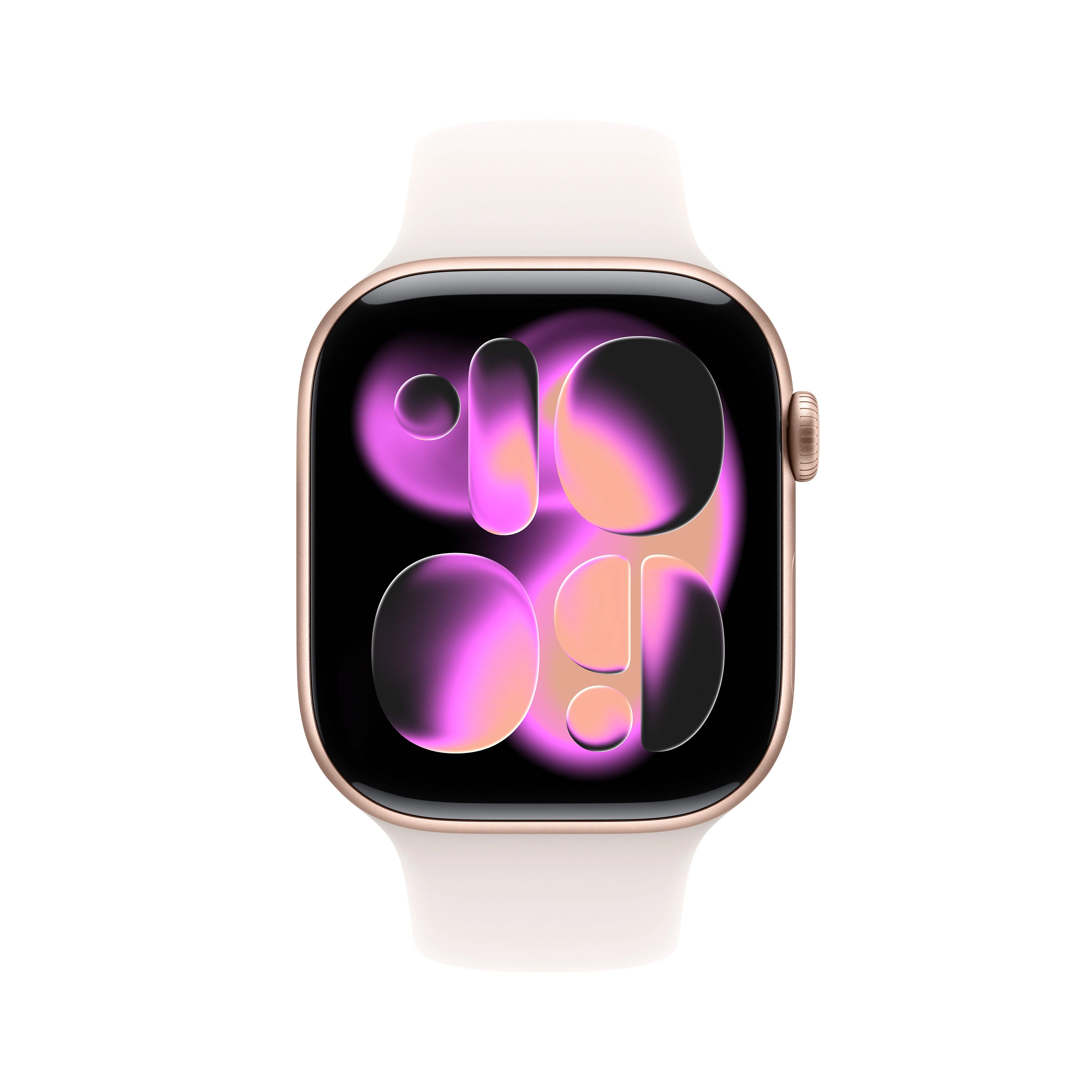 Apple Watch Series 11 GPS, Caixa em alumínio rosa‑dourado de 46 mm com Bracelete desportiva rosa leve - S/M - Image 2