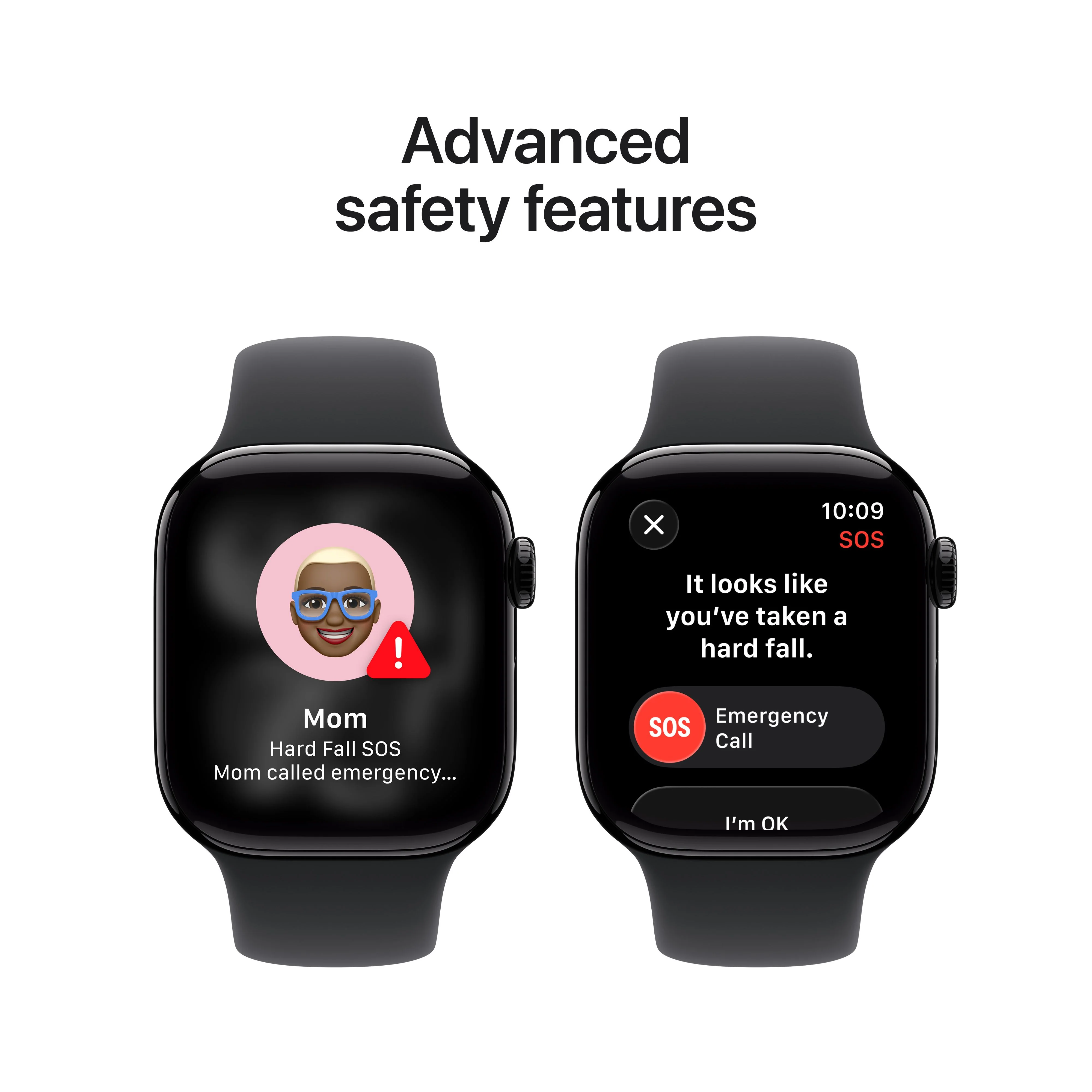 Apple Watch Series 11 GPS + Cellular, Caixa em alumínio preto brilhante de 42 mm com Bracelete desportiva preta - S/M - Image 6