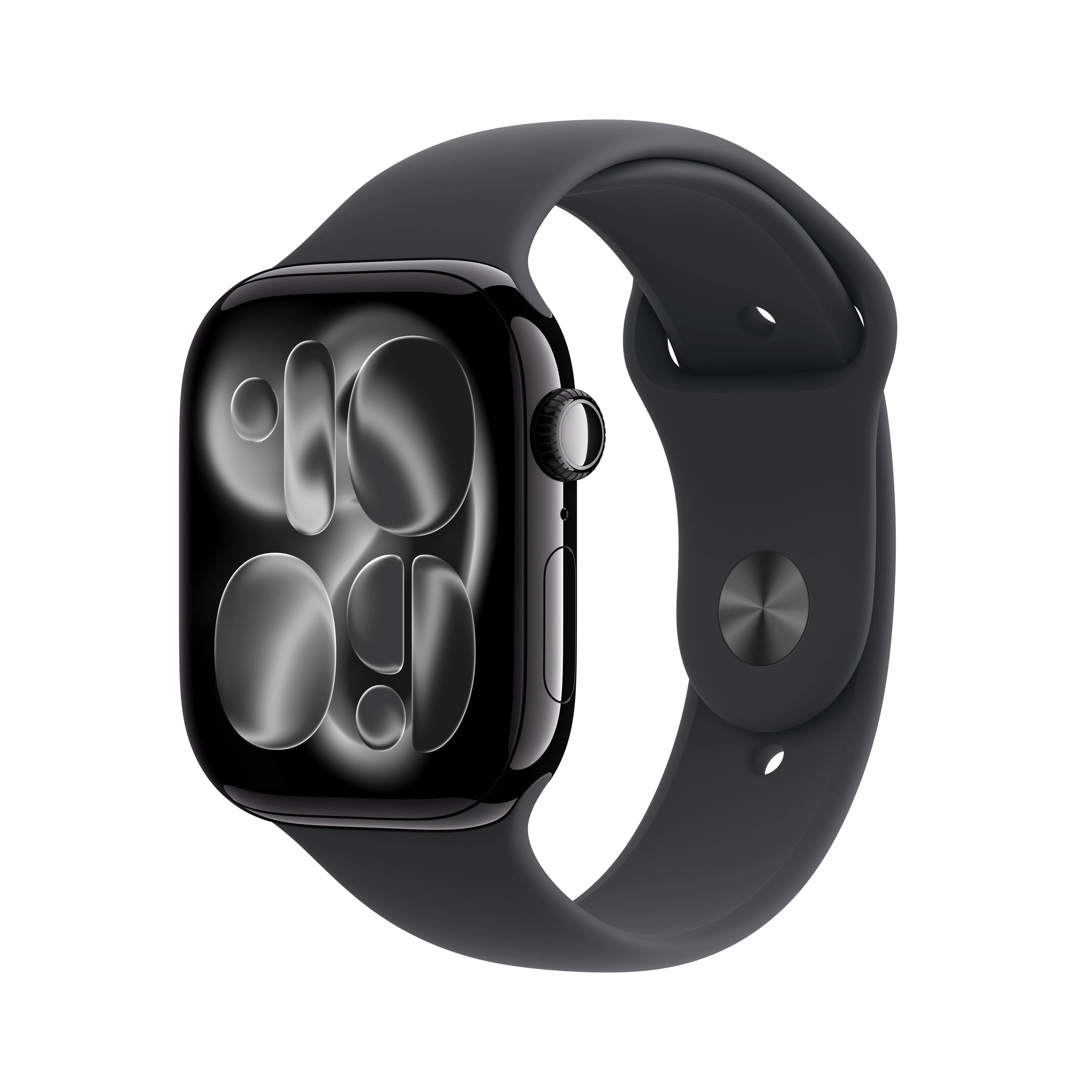 Apple Watch Series 11 GPS + Cellular, Caixa em alumínio preto brilhante de 46 mm com Bracelete desportiva preta - M/L