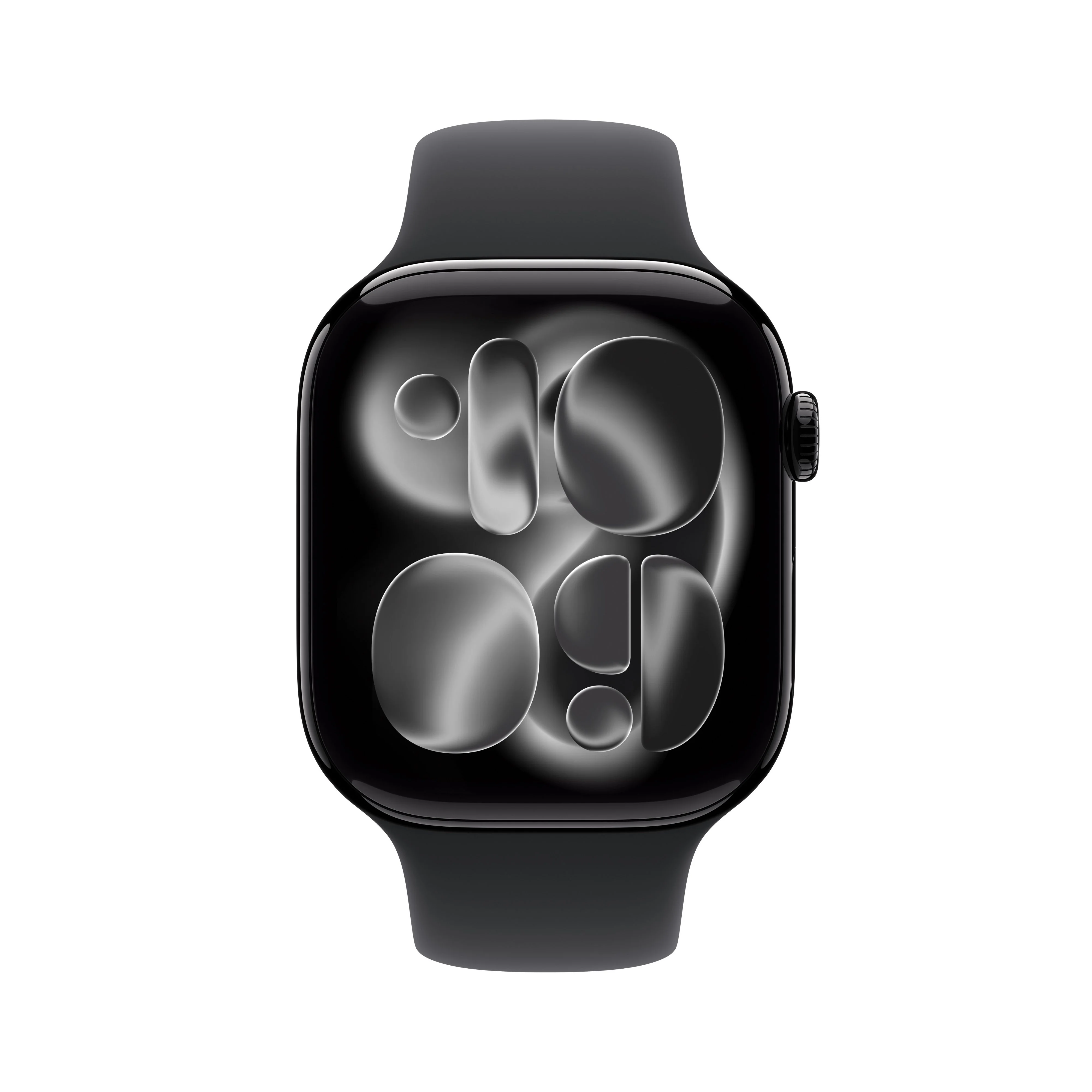 Apple Watch Series 11 GPS + Cellular, Caixa em alumínio preto brilhante de 46 mm com Bracelete desportiva preta - M/L - Image 2