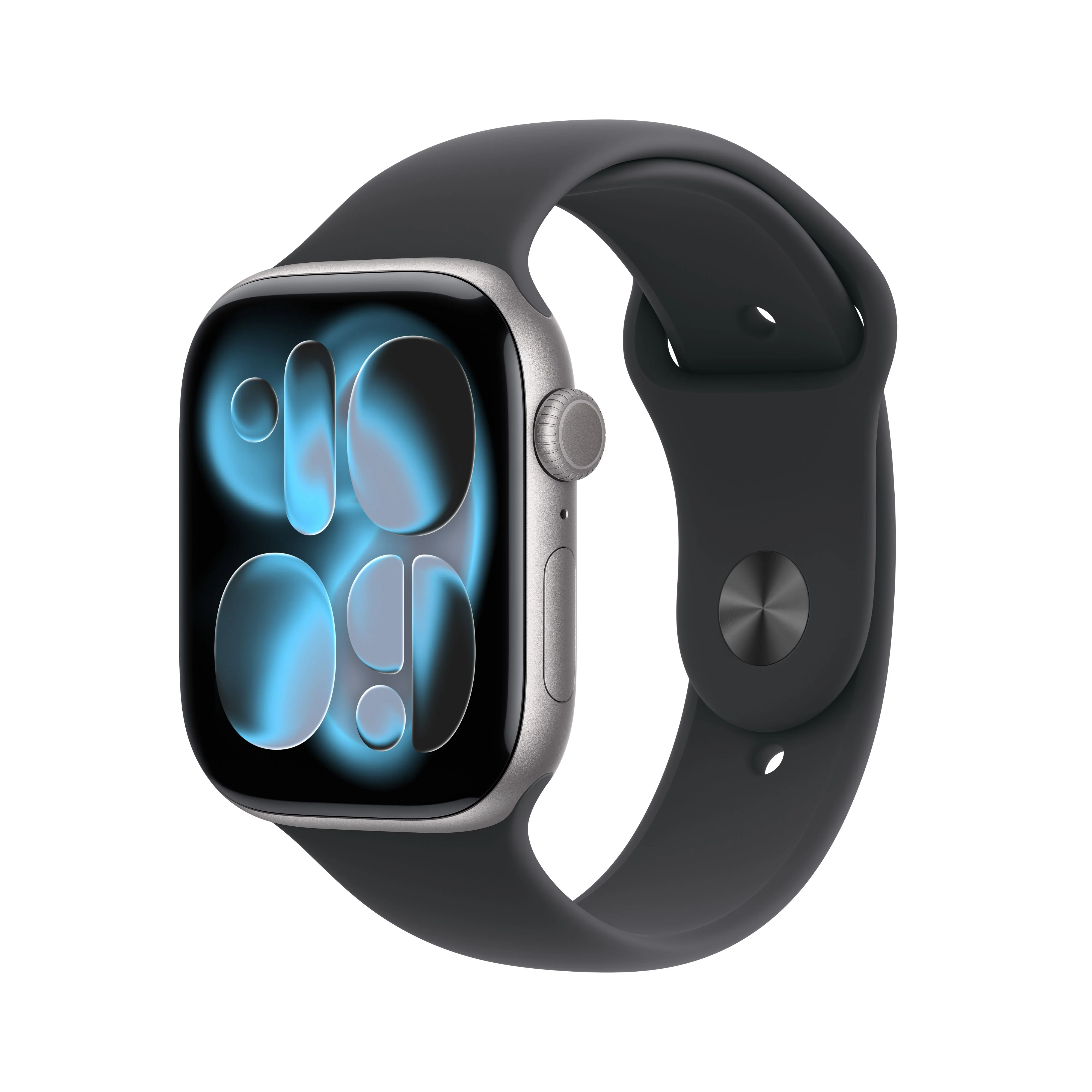 Apple Watch Series 11 GPS + Cellular, Caixa em alumínio cinzento sideral de 46 mm com Bracelete desportiva preta - S/M