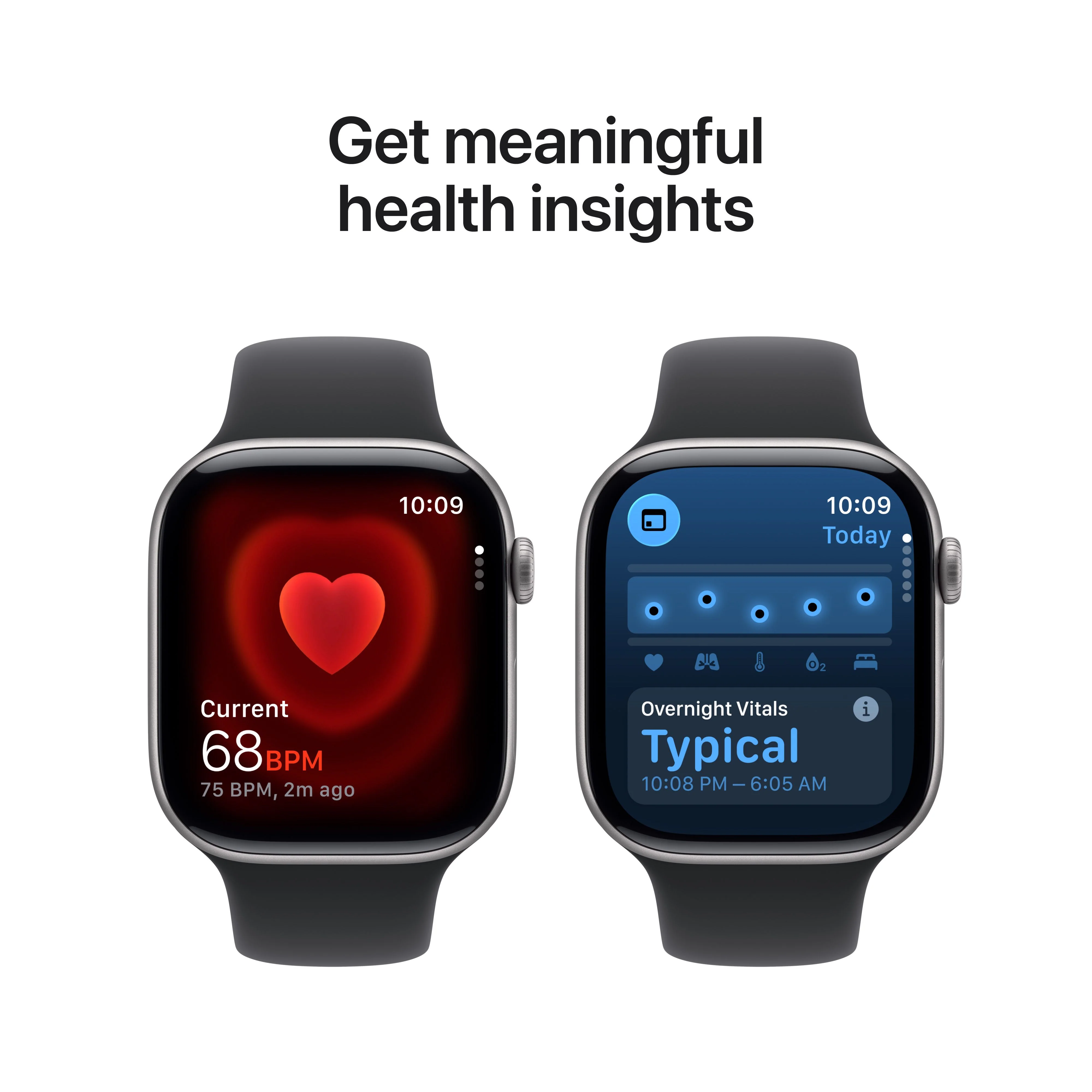 Apple Watch Series 11 GPS + Cellular, Caixa em alumínio cinzento sideral de 46 mm com Bracelete desportiva preta - S/M - Image 5