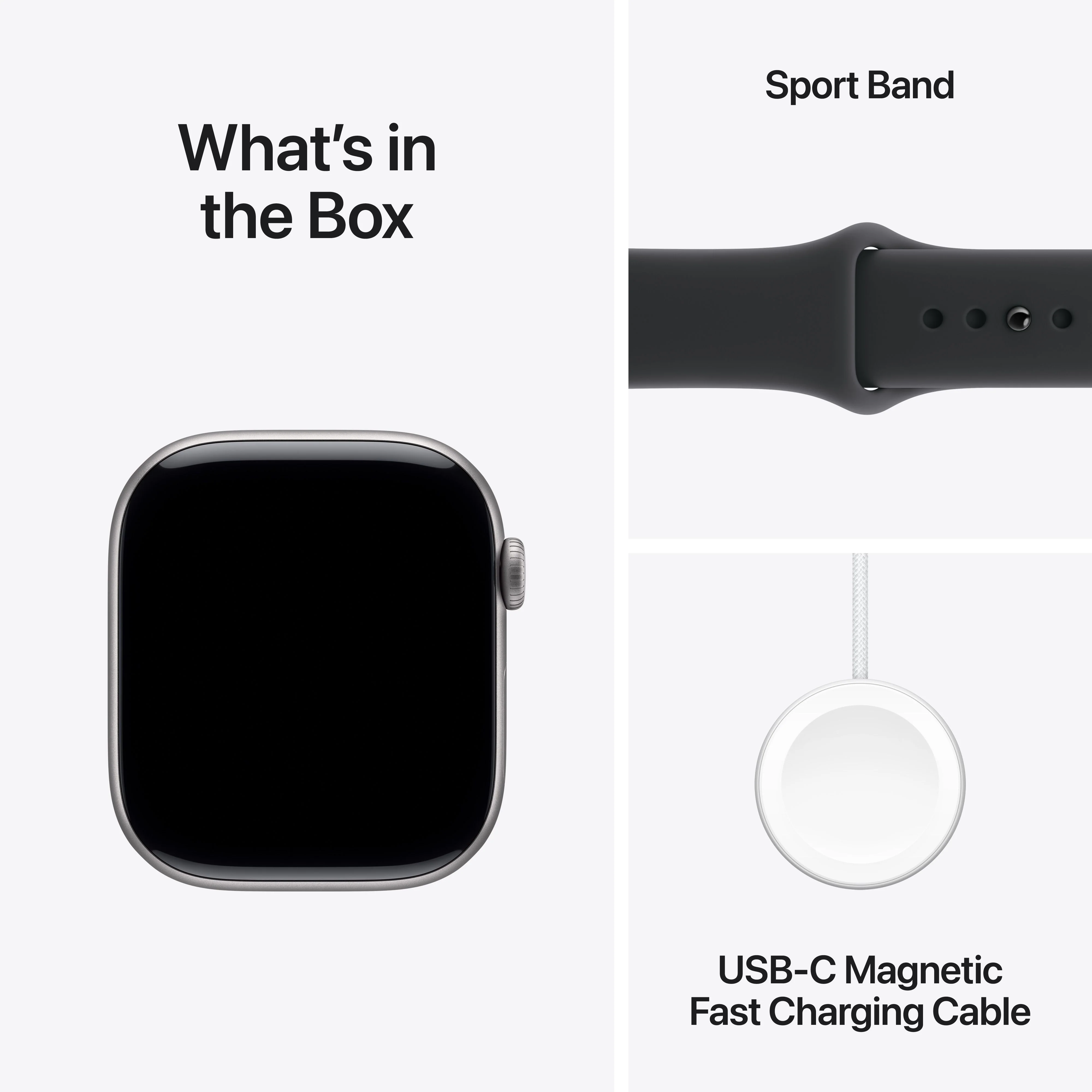 Apple Watch Series 11 GPS + Cellular, Caixa em alumínio cinzento sideral de 46 mm com Bracelete desportiva preta - S/M - Image 8