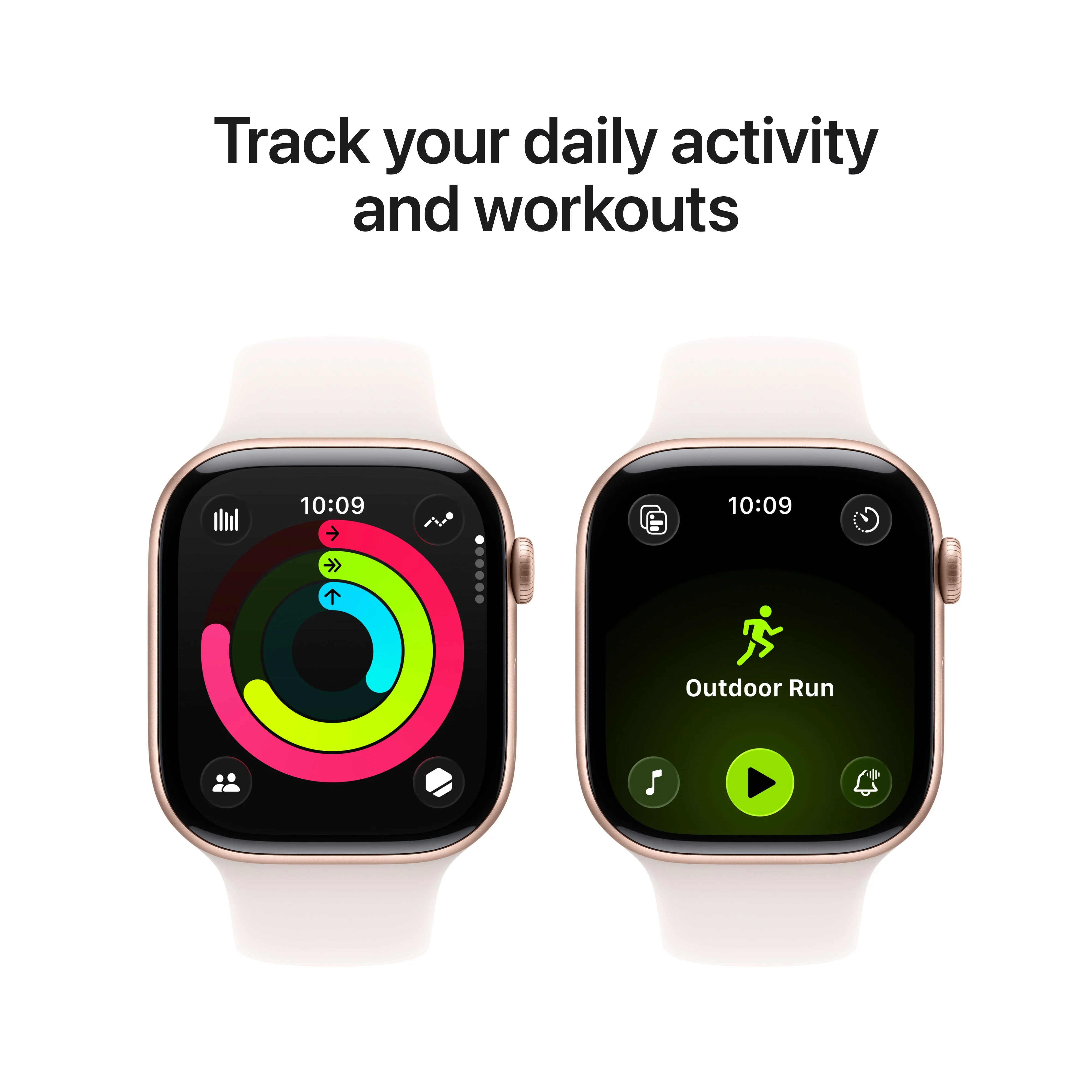 Apple Watch Series 11 GPS + Cellular, Caixa em alumínio rosa-dourado de 46 mm com Bracelete desportiva rosa leve - S/M - Image 4