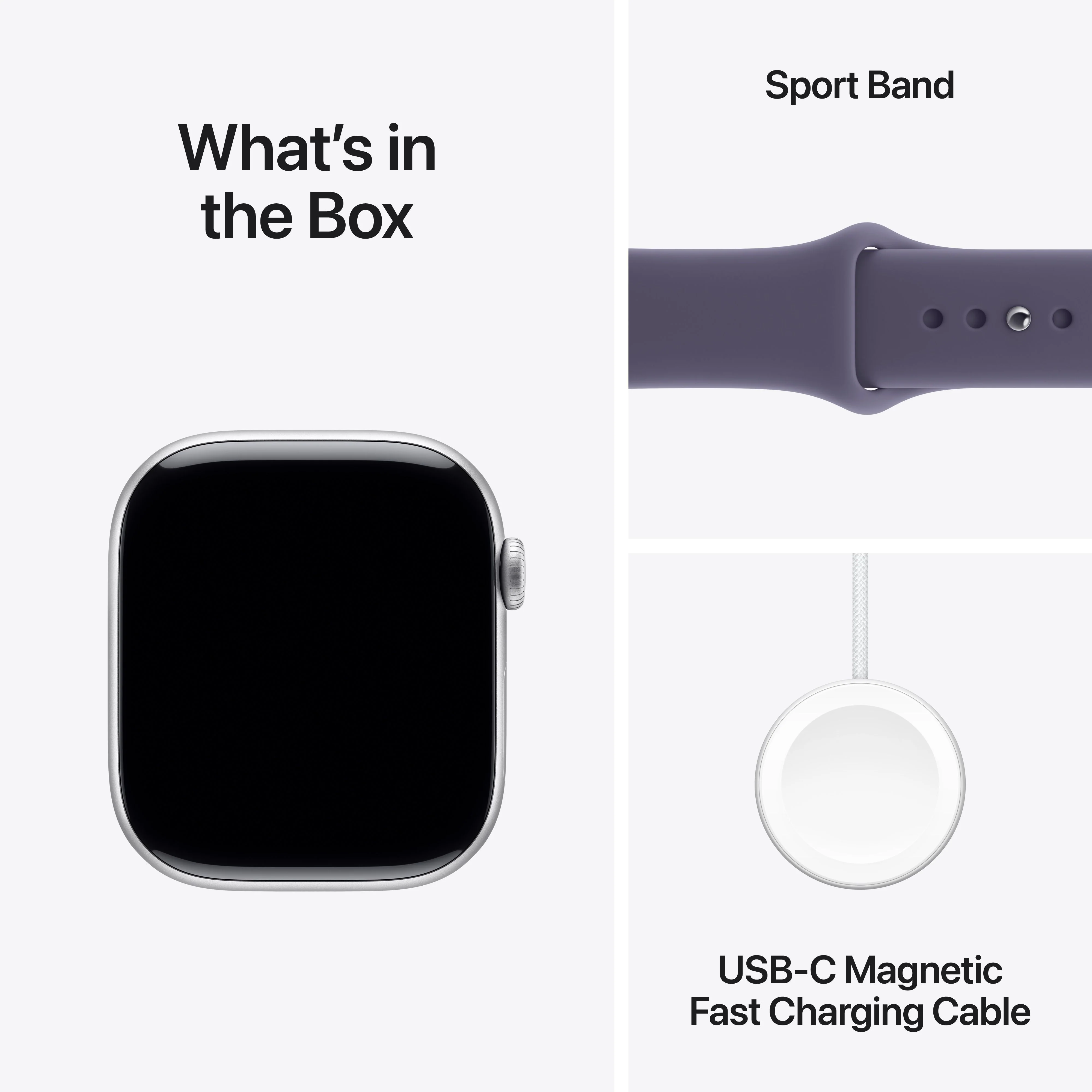 Apple Watch Series 11 GPS + Cellular, Caixa em alumínio prateado de 46 mm com Bracelete desportiva roxo névoa - M/L - Image 8