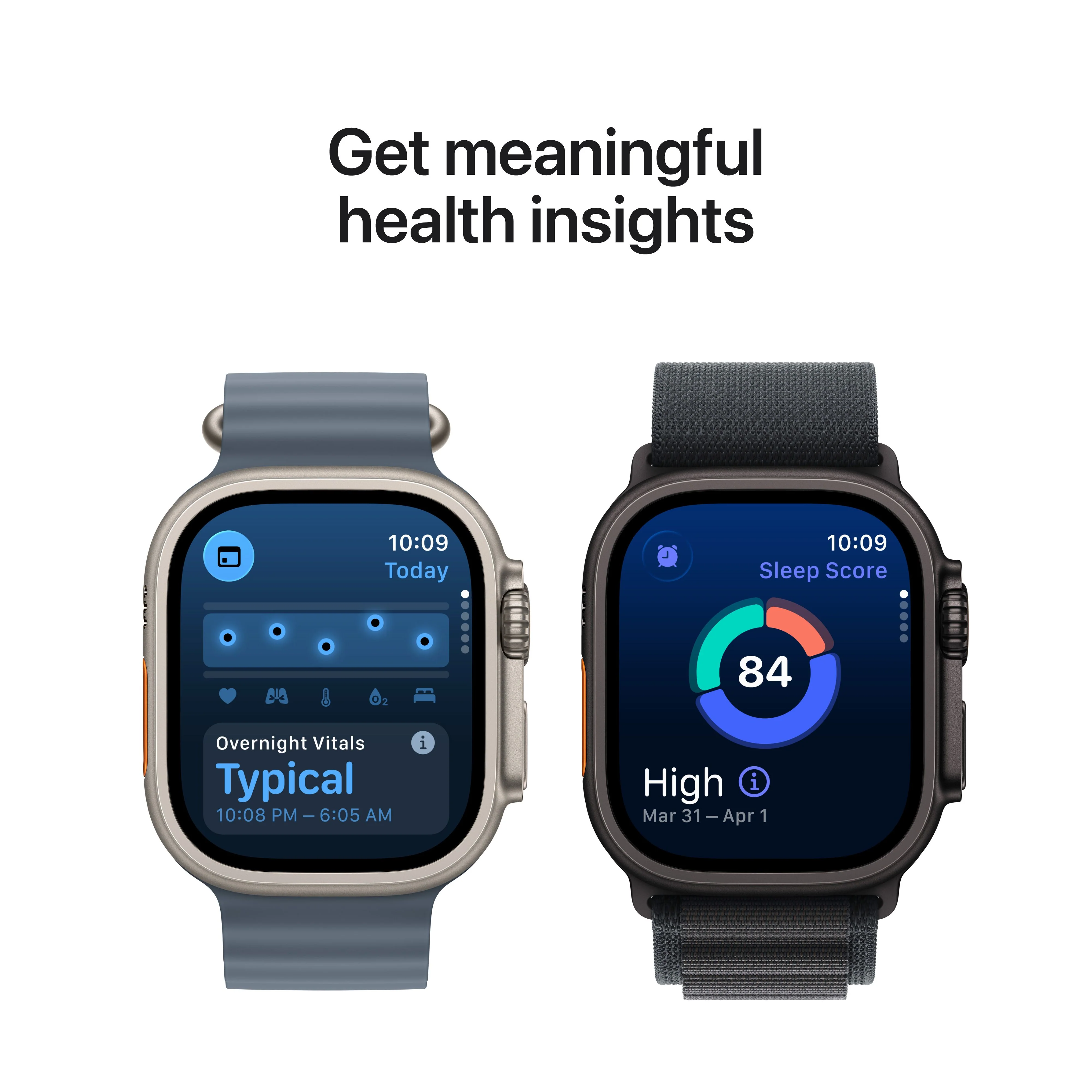 Apple Watch Ultra 3 GPS + Cellular, Caixa em titânio natural de 49 mm com Loop Alpine azul-claro - S - Image 6