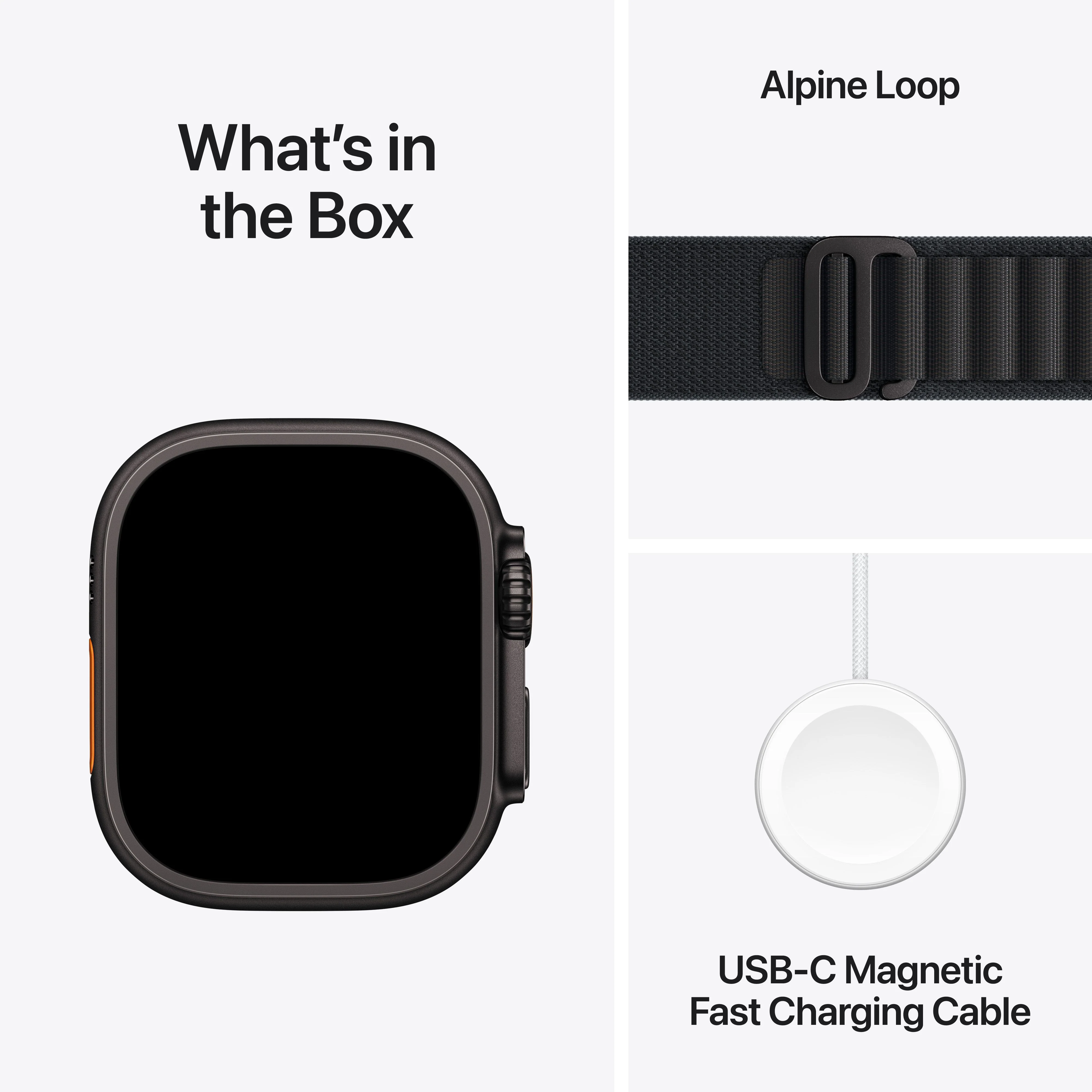 Apple Watch Ultra 3 GPS + Cellular, Caixa em titânio preto de 49 mm com Loop Alpine preta - S - Image 7