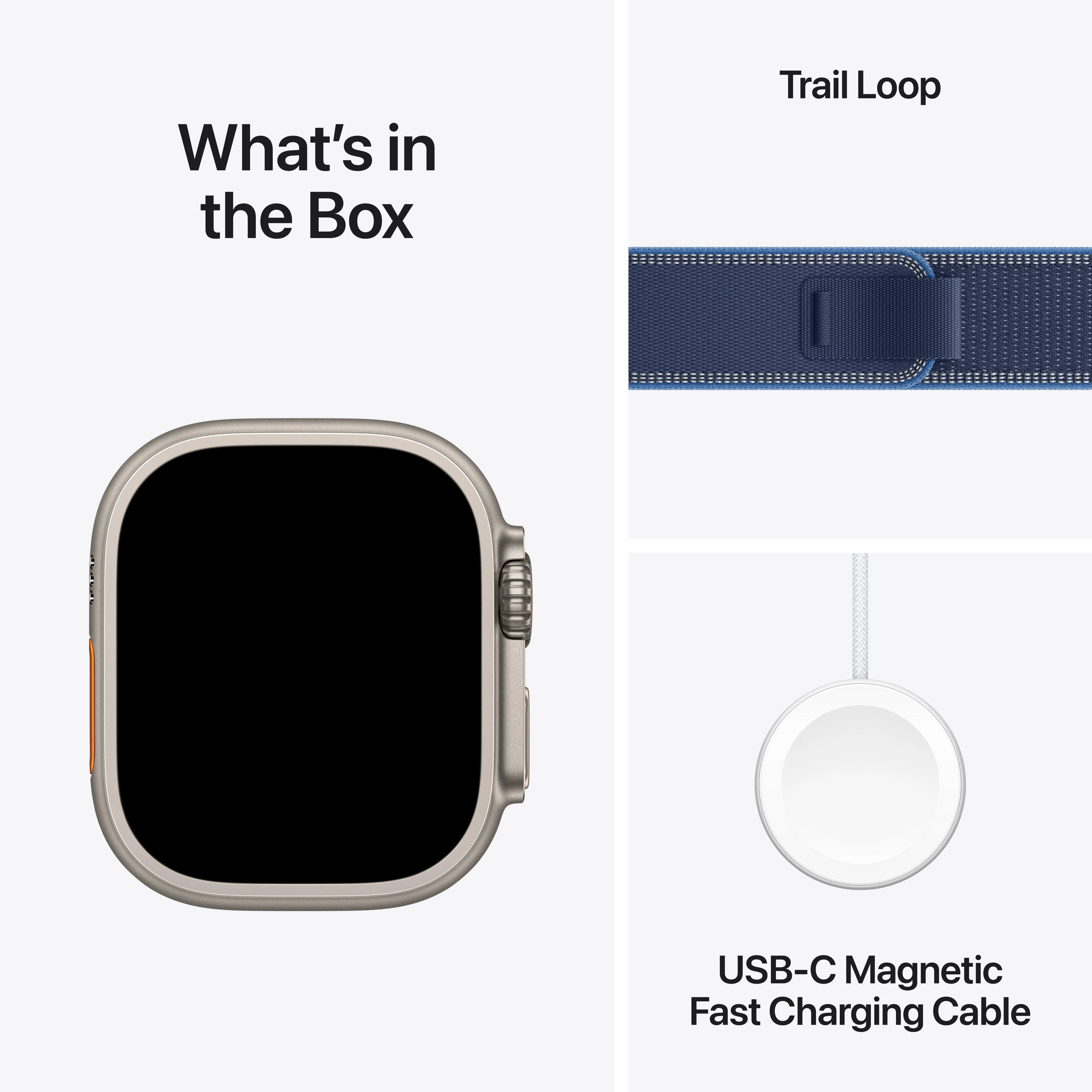 Apple Watch Ultra 3 GPS + Cellular, Caixa em titânio natural de 49 mm com Loop Trail azul/azul-vivo - S/M - Image 7