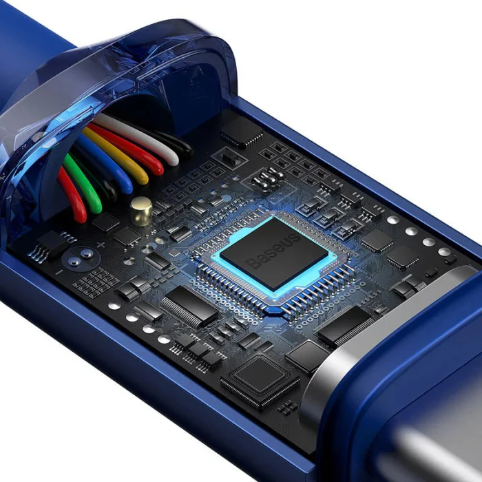 Cabo Crystal Shine Usb-C para Usb-C: 100W: 1.2m Azul - Image 3