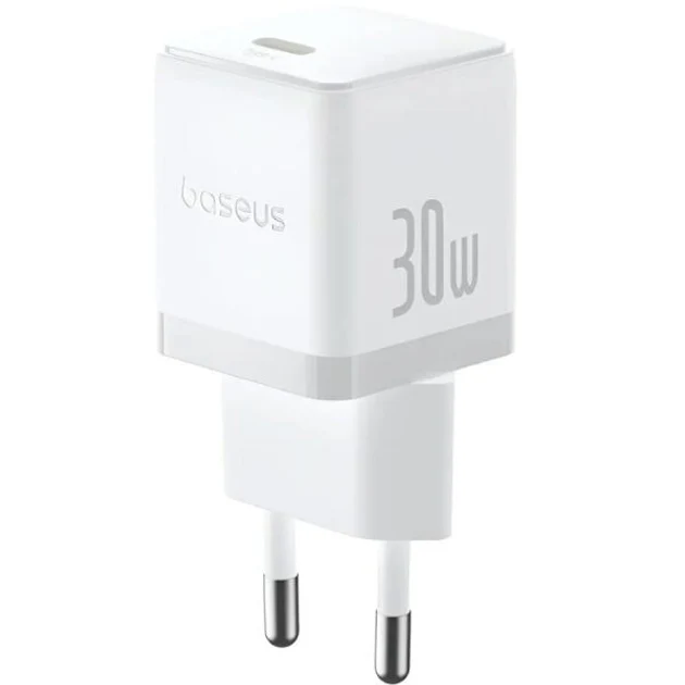 Baseus Carregador Palm Fast Charger 1C 30W Eu Moon White - Image 2