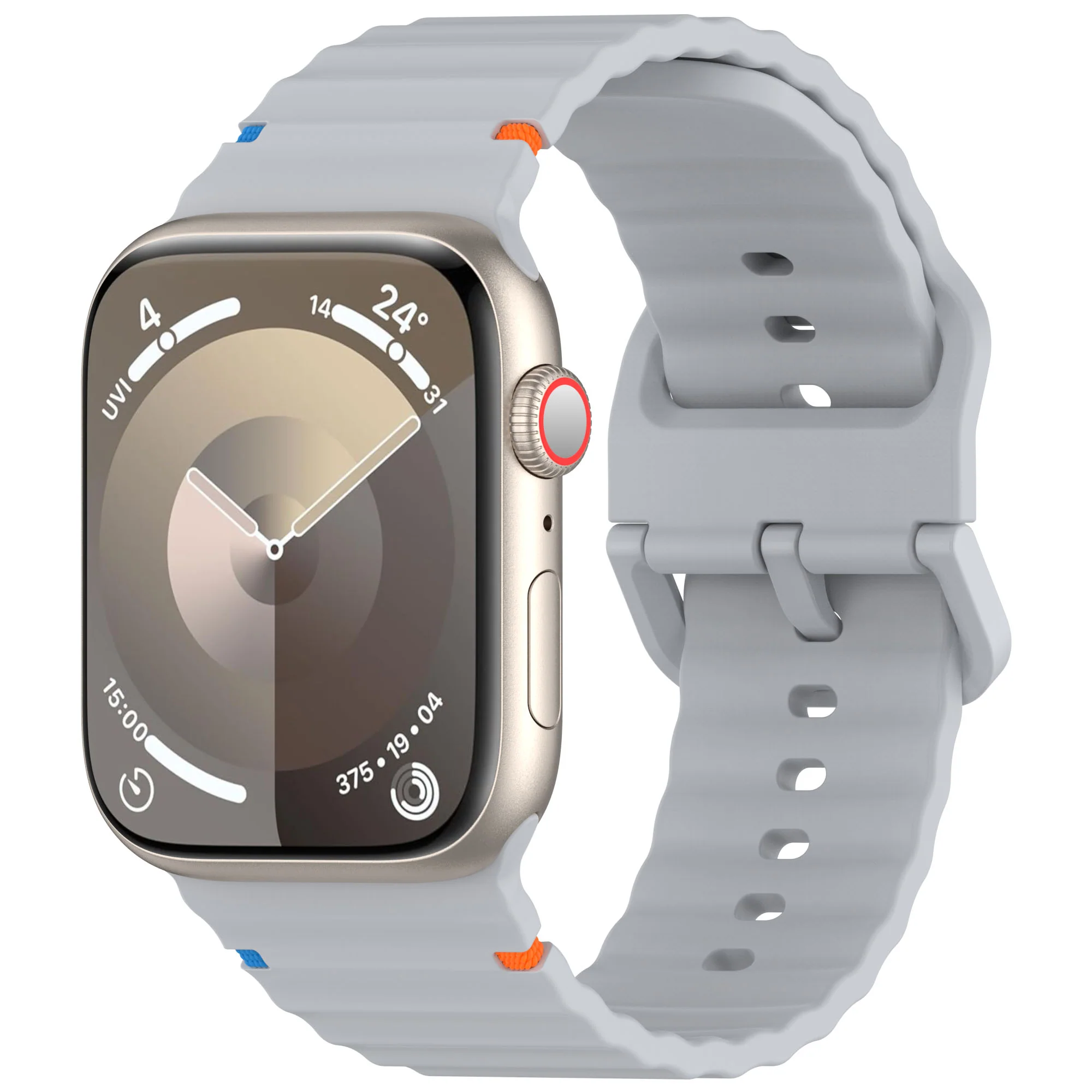 Bracelete Inmove Apple Watch Silicone Band 44/45/46/49mm Cinza - Image 3
