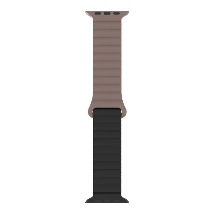 Bracelete Silicone Inmove Apple Watch Magnetic 44/45/46/49mm Chocolate/Preto - Image 5