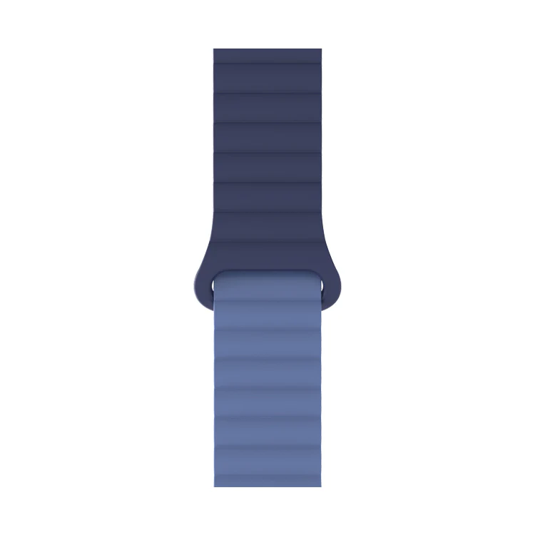 Bracelete Silicone Inmove Apple Watch Magnetic 44/45/46/49mm Dark/Light Blue - Image 4