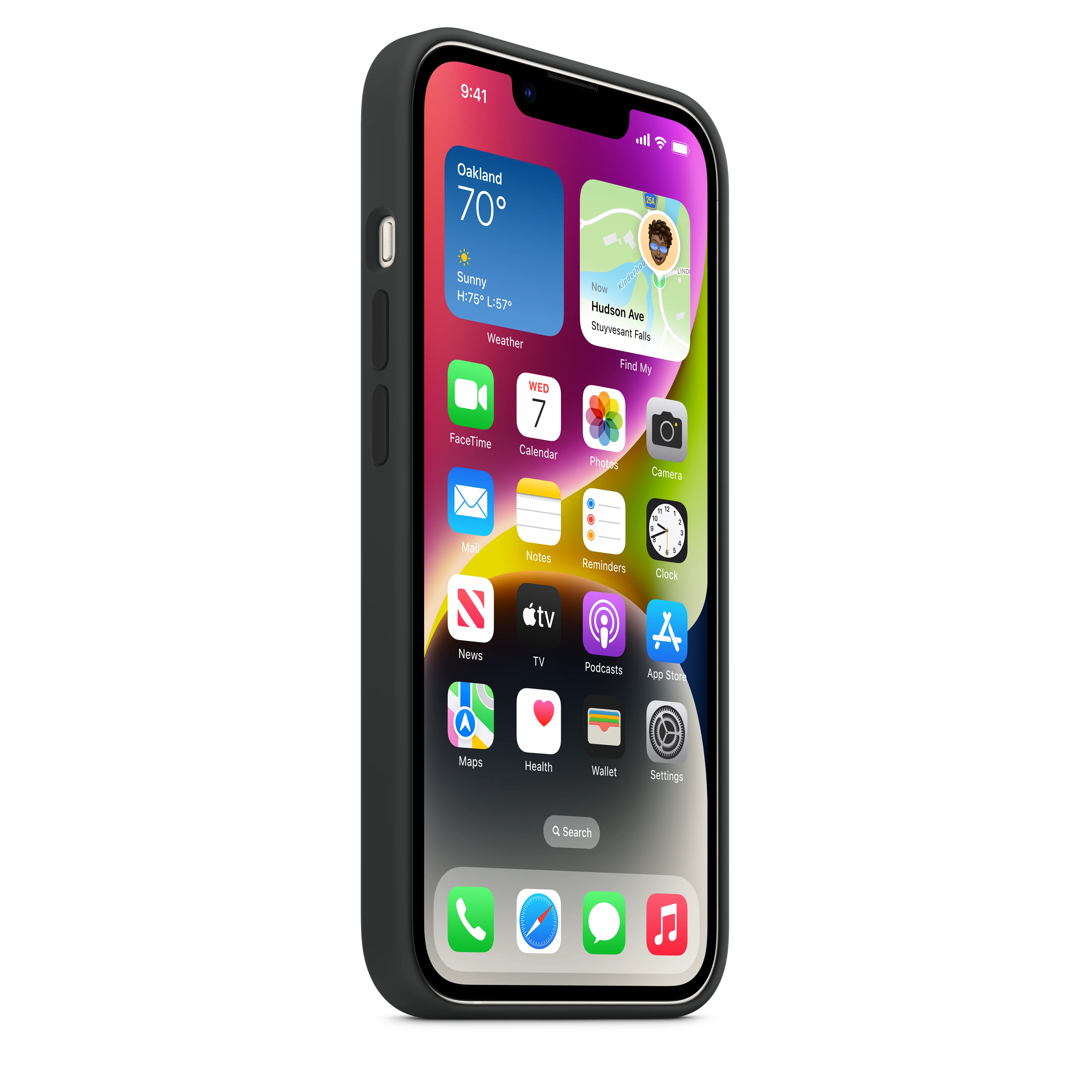 Capa em silicone com MagSafe para iPhone 14 - Meia-noite - Image 7