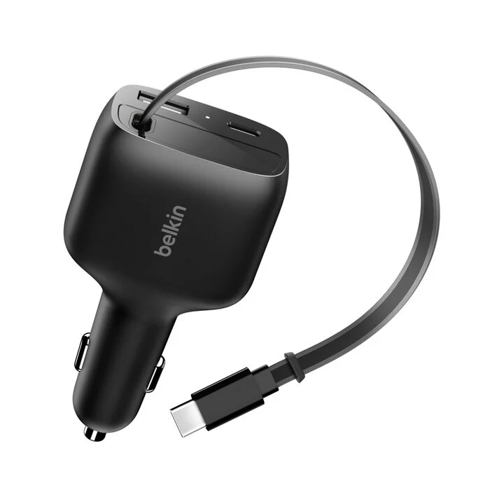 Carregador de isqueiro Belkin 75W Car Charger c/ Cabo USB-c Retratil - Image 3