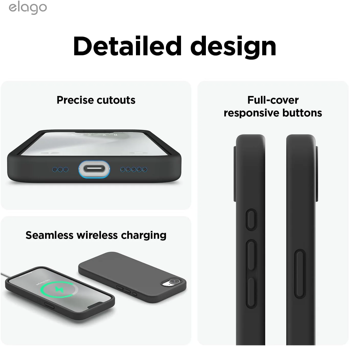 Capa Elago Magnetic Silicone iPhone 16e/17e Black - Image 5