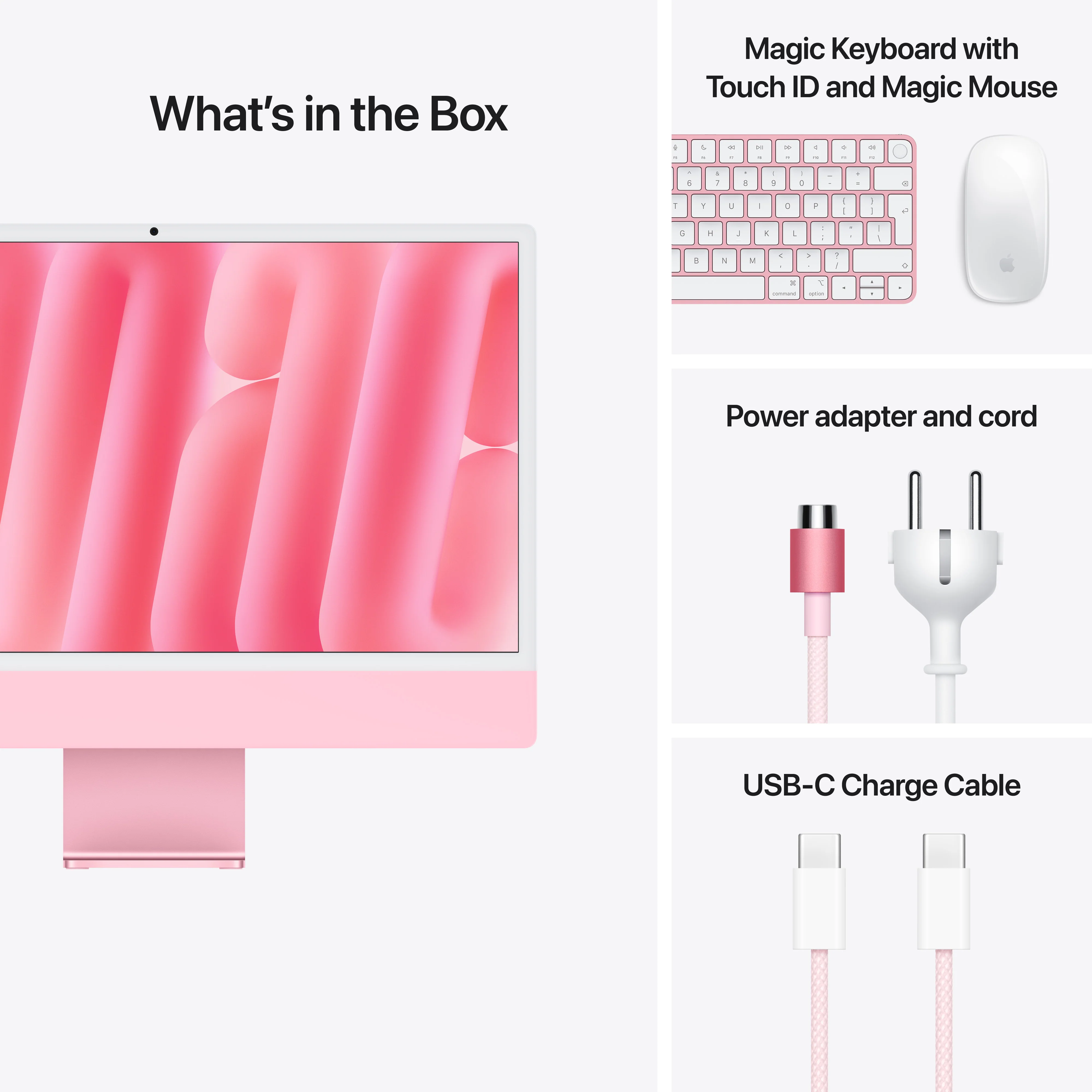 iMac com ecrã Retina 4,5K de 24 polegadas: Processador M4 da Apple com CPU 10-core e GPU 10-core, 256 GB SSD - Rosa - Image 9