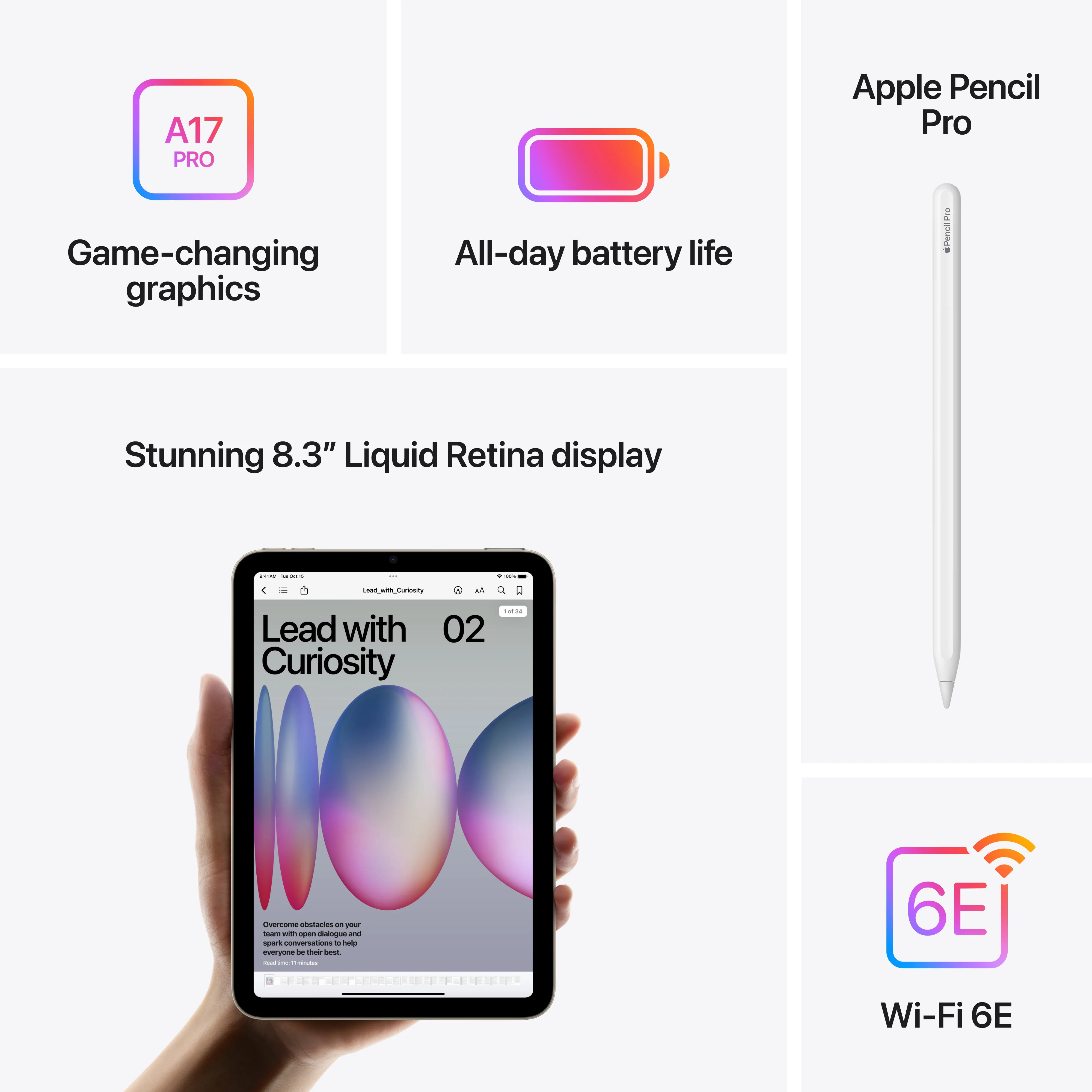 iPad mini Wi-Fi 128 GB - Roxo (A17 Pro) - Image 7