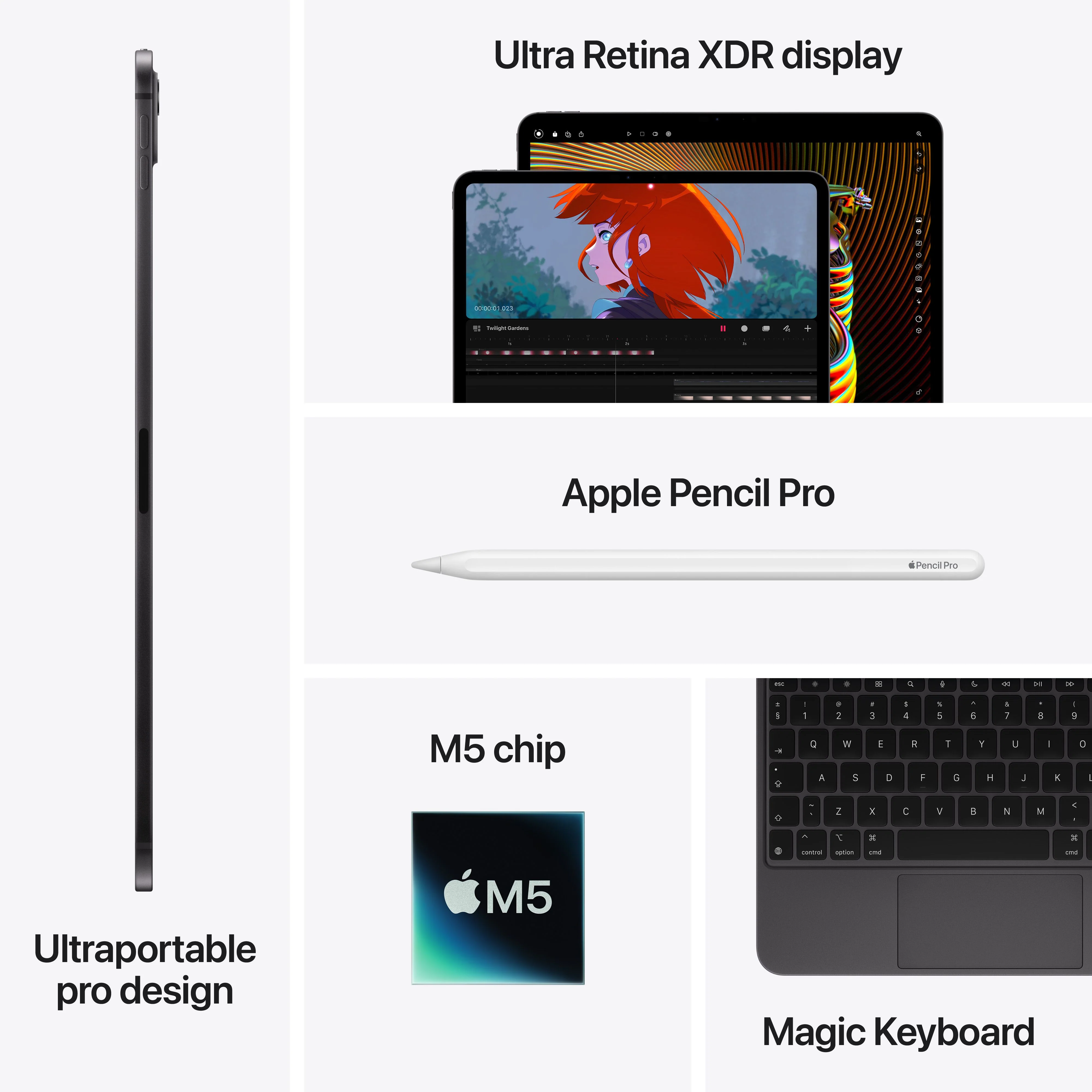 iPad Pro de 13 polegadas Wi-Fi + Cellular 1 TB Vidro padr‹o - Preto sideral (M5) - Image 8