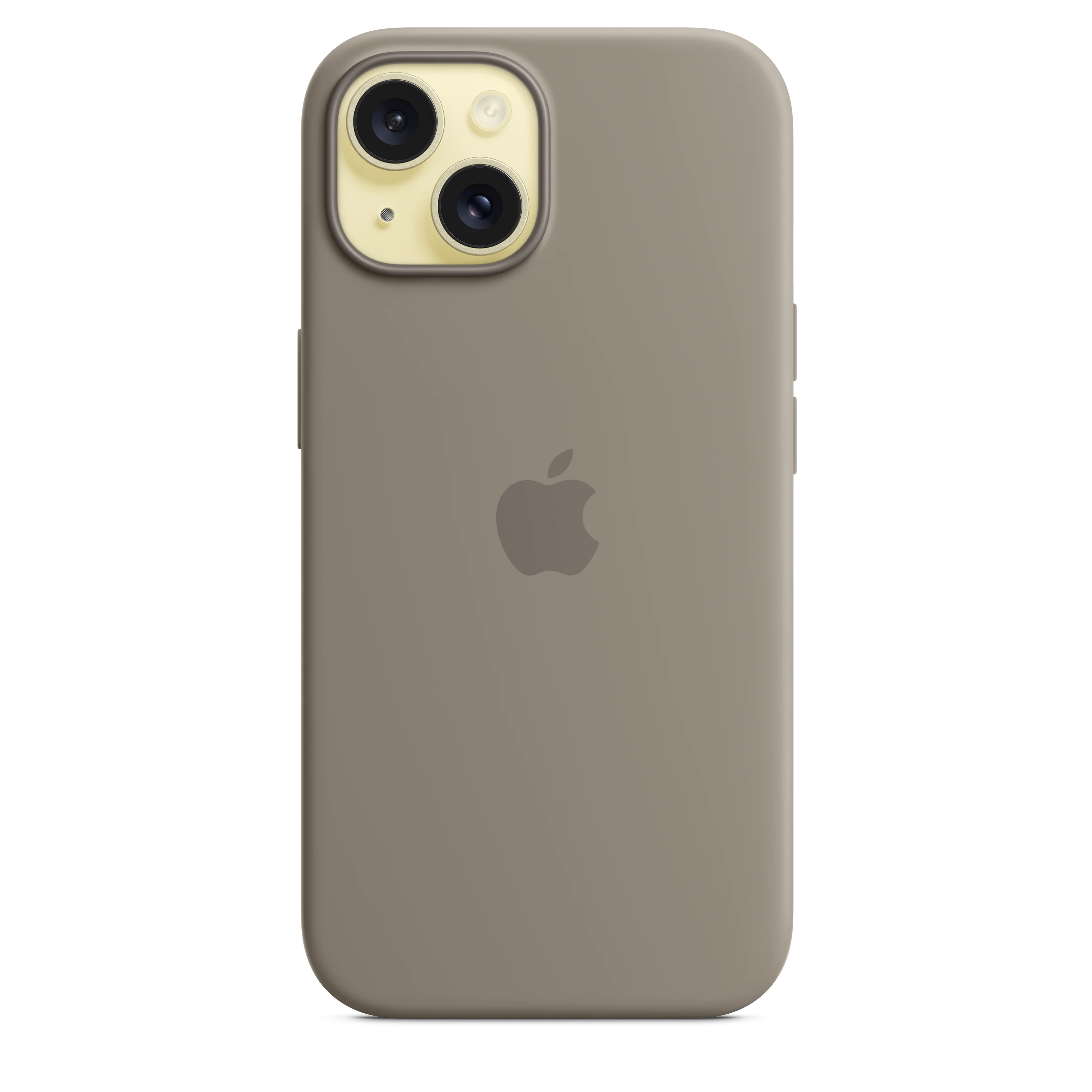 Capa em silicone com MagSafe para iPhone 15 - Barro - Image 3