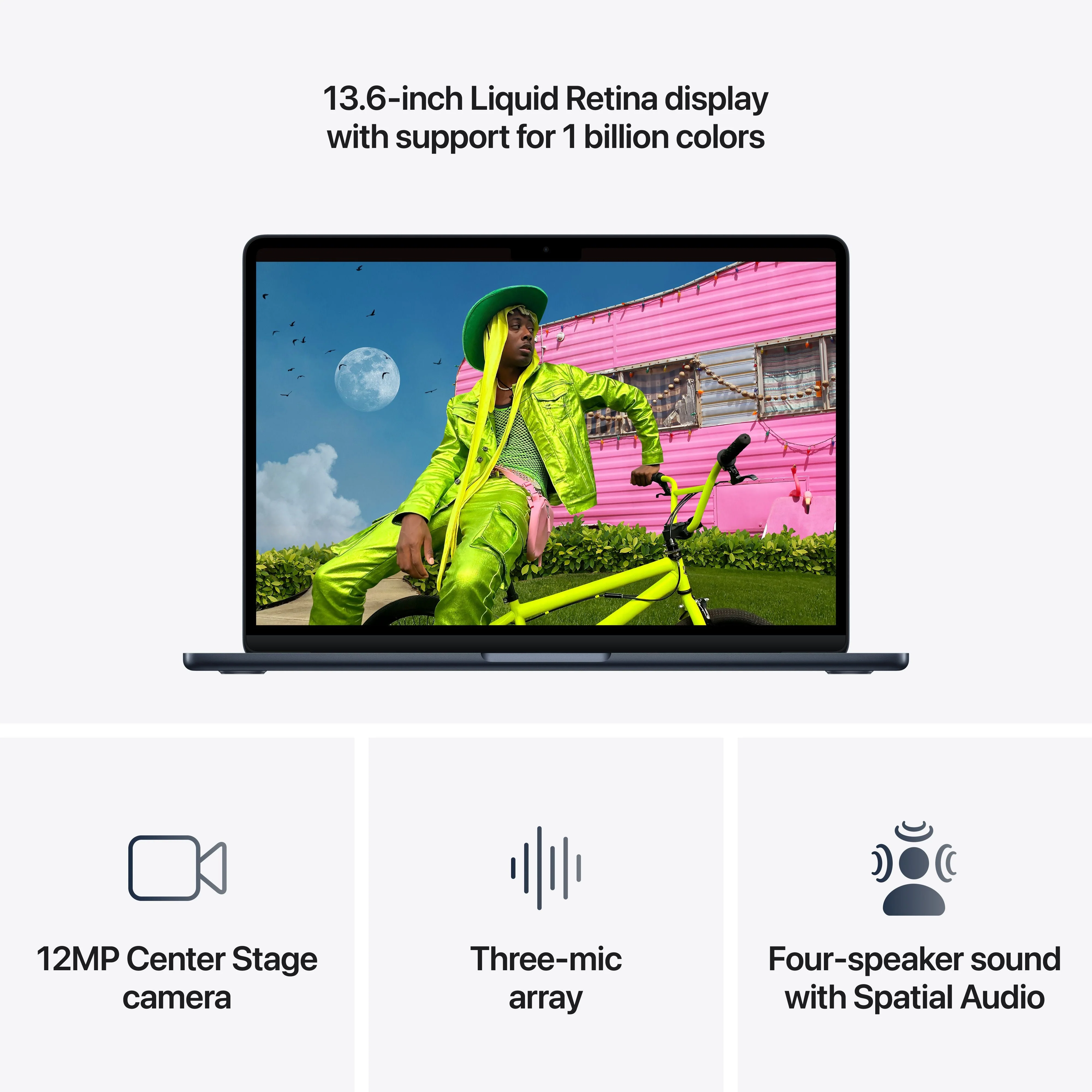 MacBook Air de 13 polegadas: Processador M5 da Apple com CPU 10‑Core e GPU 10‑Core, 1 TB SSD - Meia-noite - Image 5