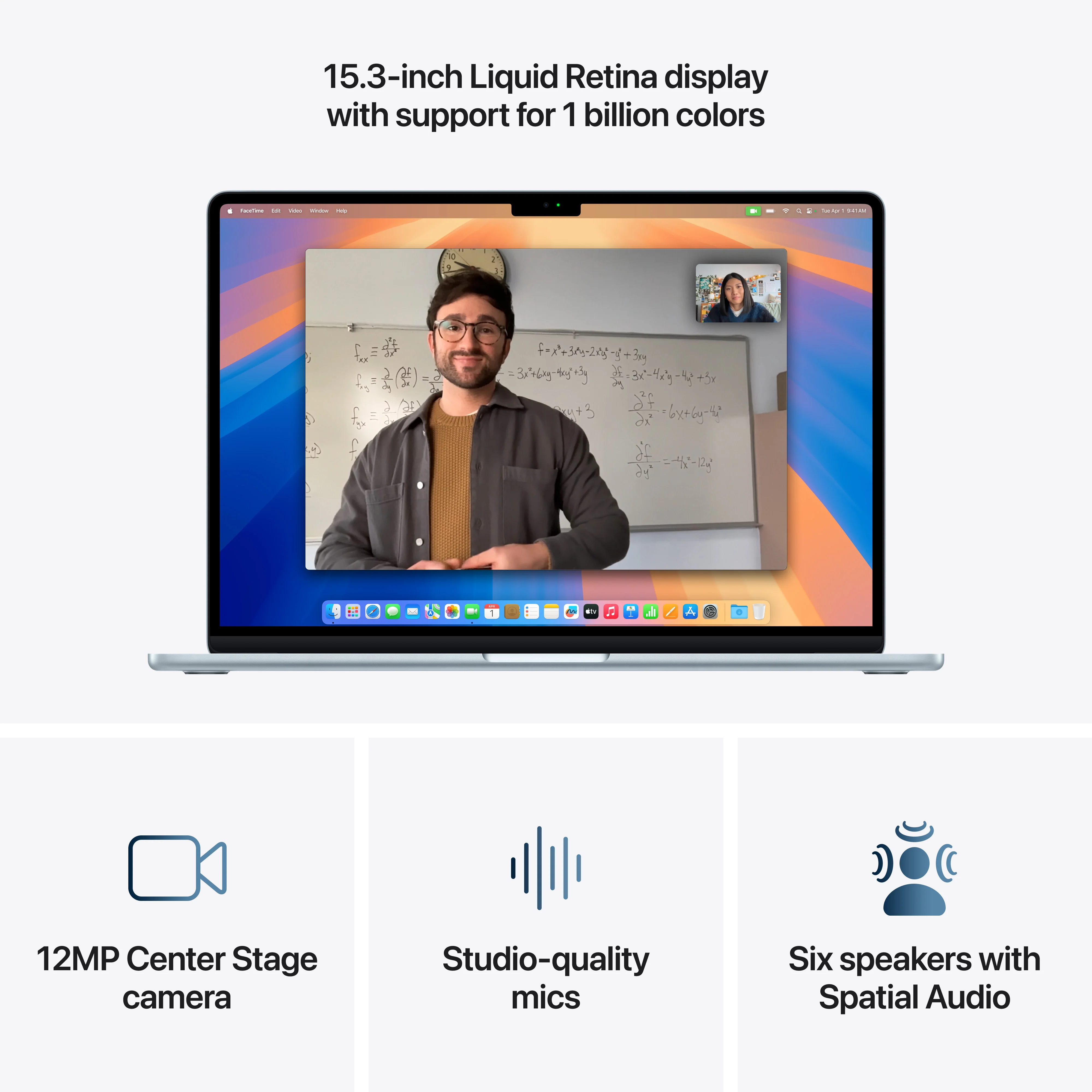 MacBook Air de 15 polegadas: Processador M4 da Apple com CPU 10-core e GPU 10-core, 256 GB SSD - Azul céu - Image 5