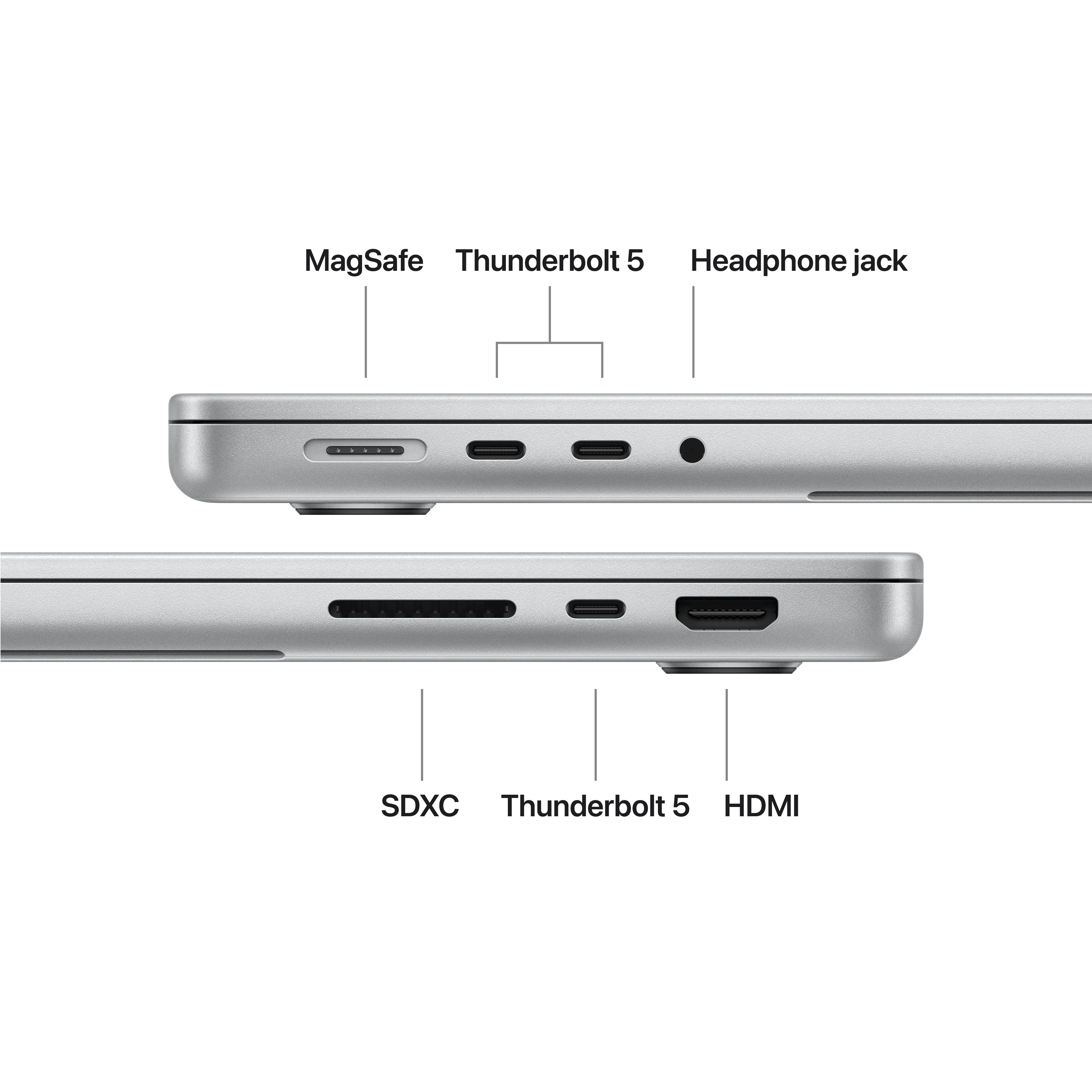 MacBook Pro de 14 polegadas: Processador M5 Pro da Apple com CPU 18‑Core e GPU 20‑Core, 2 TB SSD - Prateado - Image 7