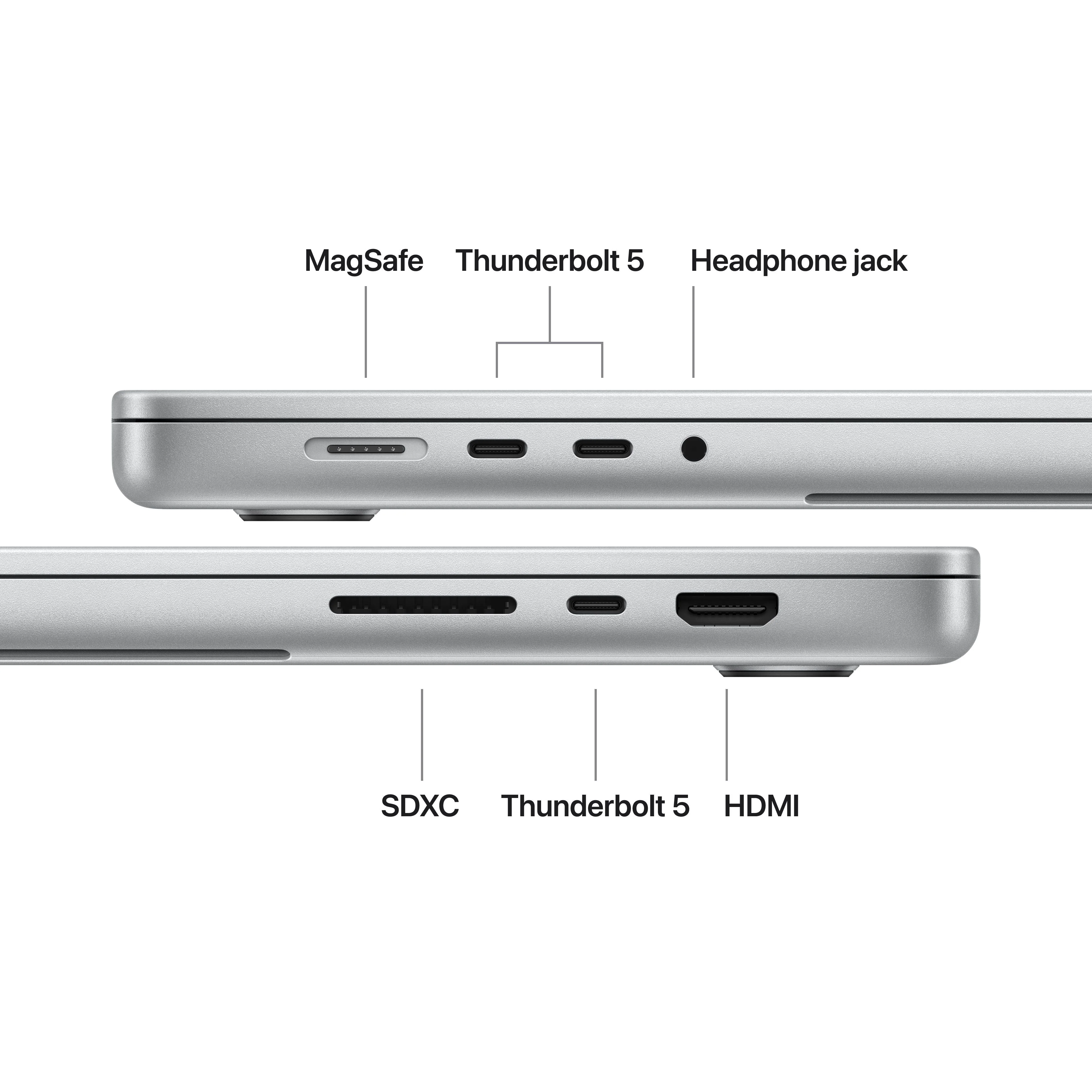 MacBook Pro de 16 polegadas: Processador M5 Max da Apple com CPU 18‑Core e GPU 32‑Core, 2 TB SSD - Prateado - Image 7