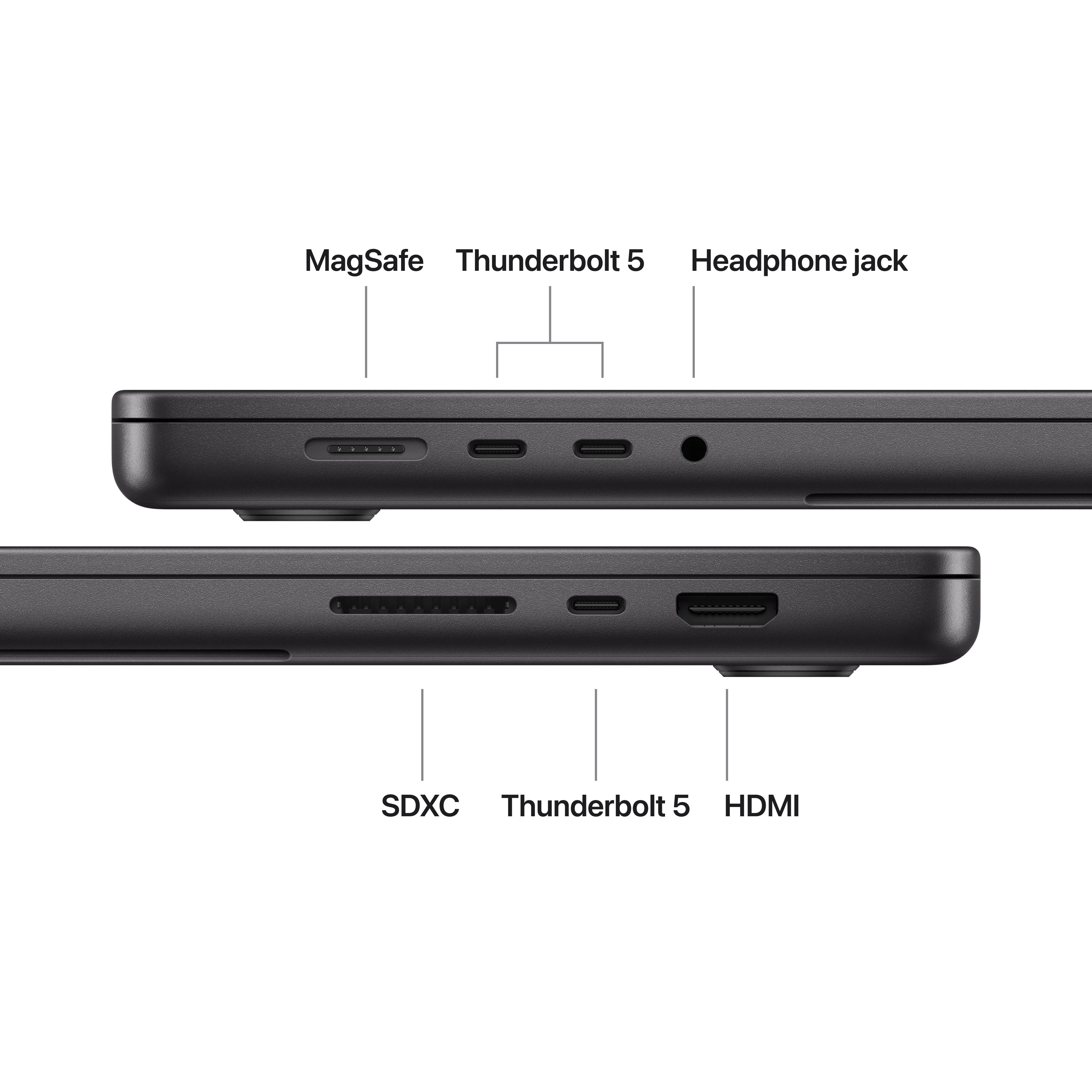 MacBook Pro de 16 polegadas: Processador M5 Max da Apple com CPU 18‑Core e GPU 32‑Core, 2 TB SSD - Preto sideral - Image 7