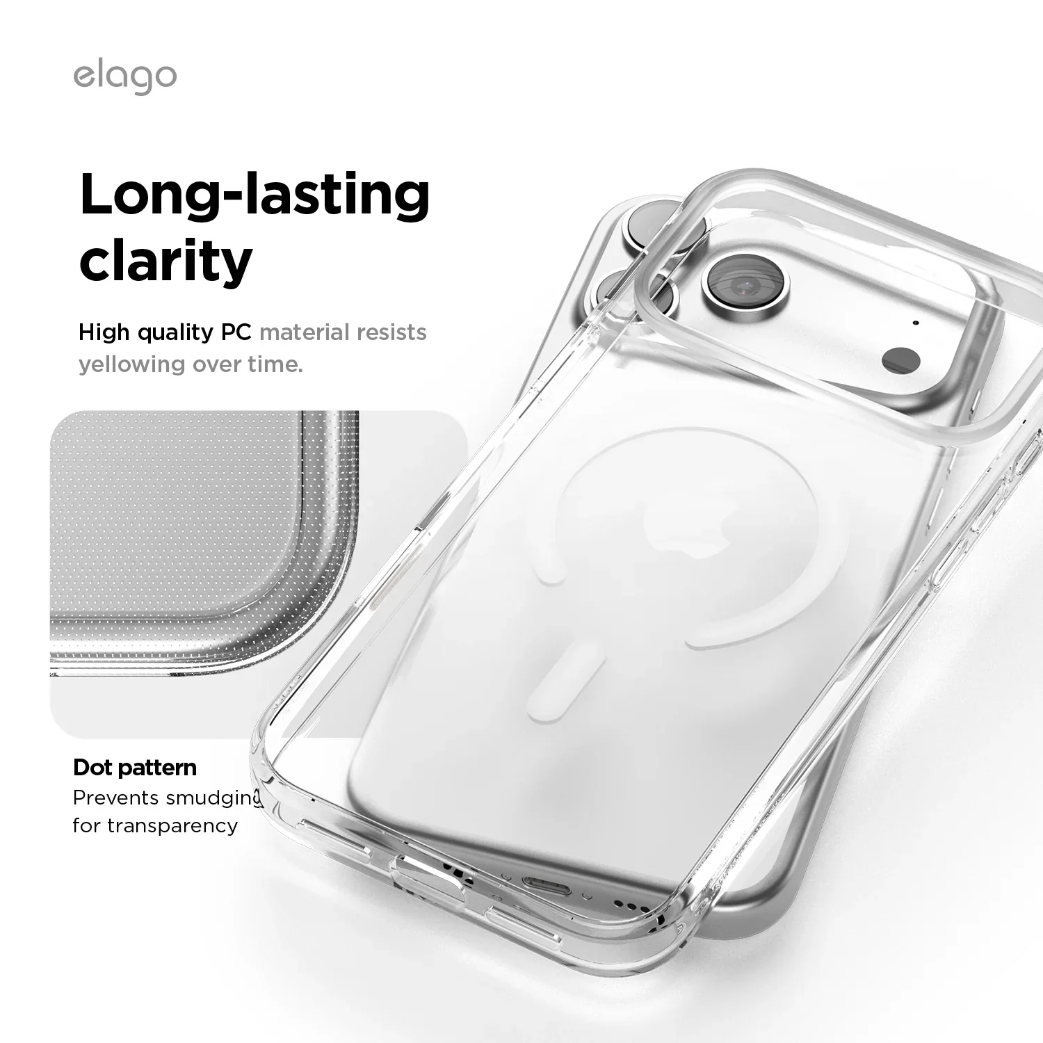 Capa Elago Magnetic Silicone iPhone 17 Pro Max Clear - Image 2