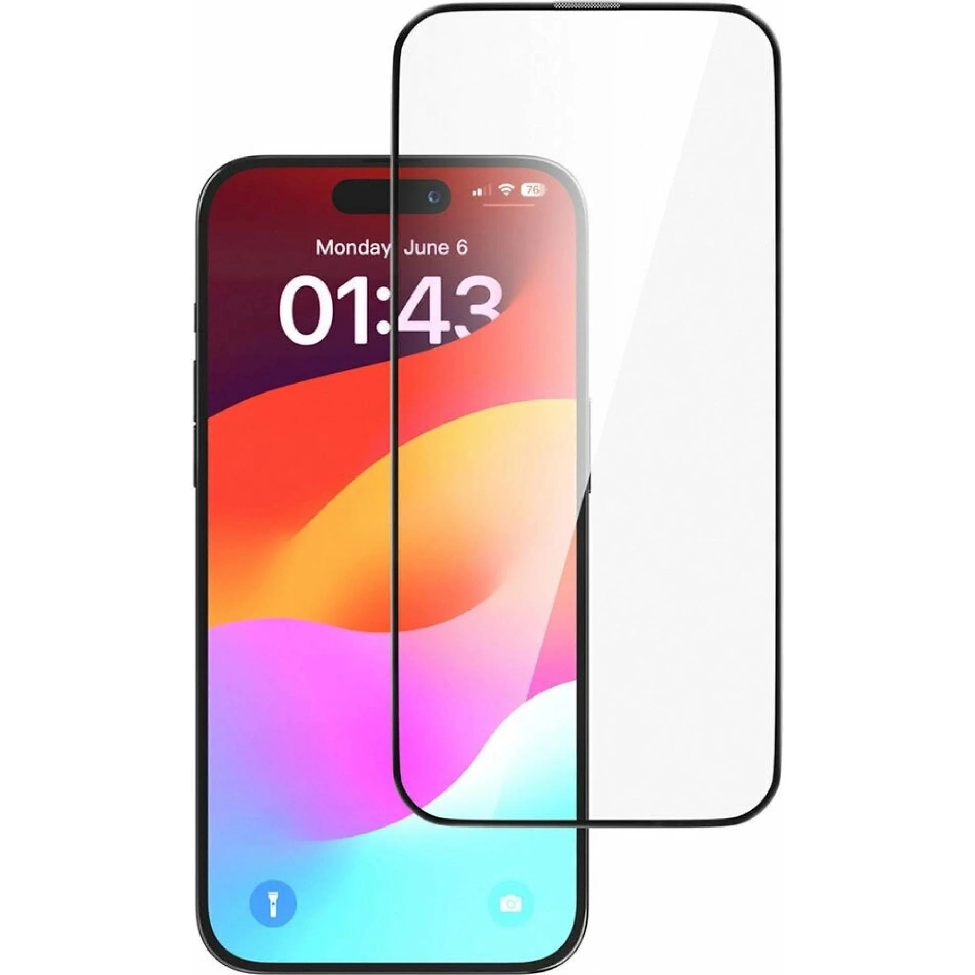 Película Devia Entire View Tempered Glass 16e/17e