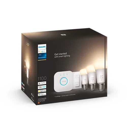 Kit inicial: 3 Lâmpadas inteligentes E27 (1100) + interruptor de regulação da intensidade da luz - Image 3