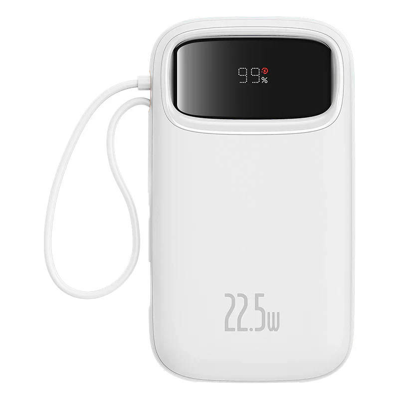 Powerbank Baseus Qpow2 Series Dual-Cable Fast Charge 10000mAh 22.5W Branco