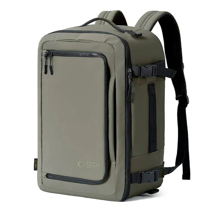 Tech-Protect Defender S50 Travel Laptop Backpack 20L Olive Green - Image 2