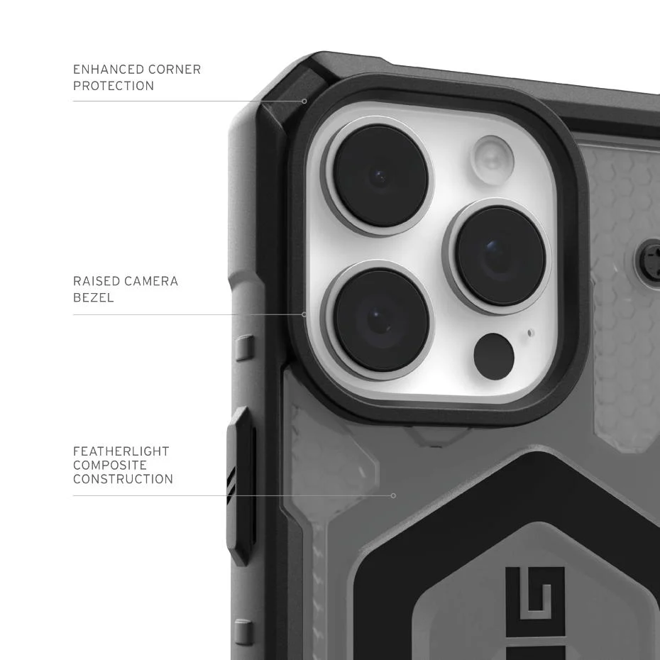 Capa UAG Pathfinder Clear Magsafe iPhone 16 Pro Max (ice) - Image 6